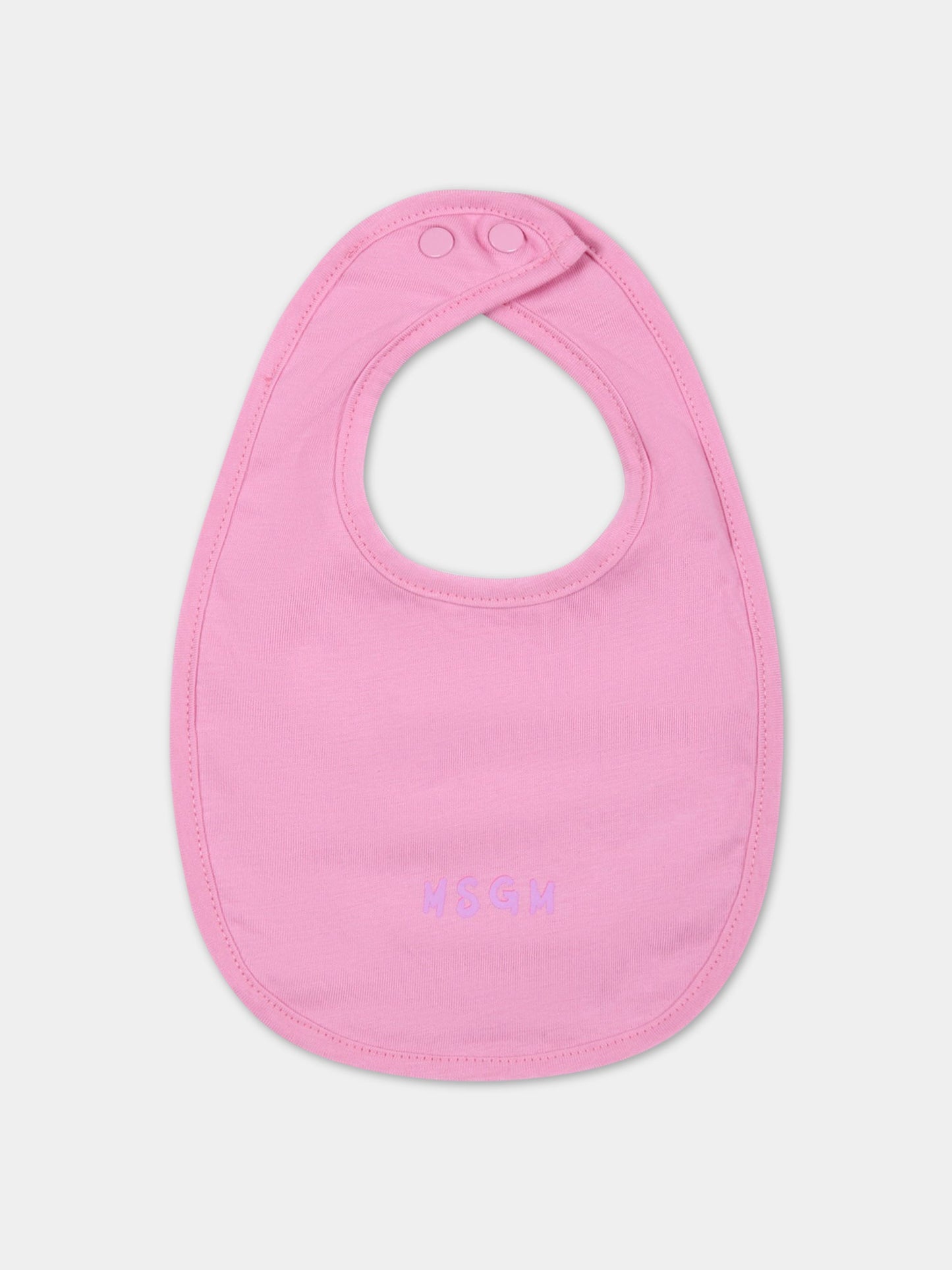 Set rosa per neonata con logo viola,Msgm Kids,MS029364 042