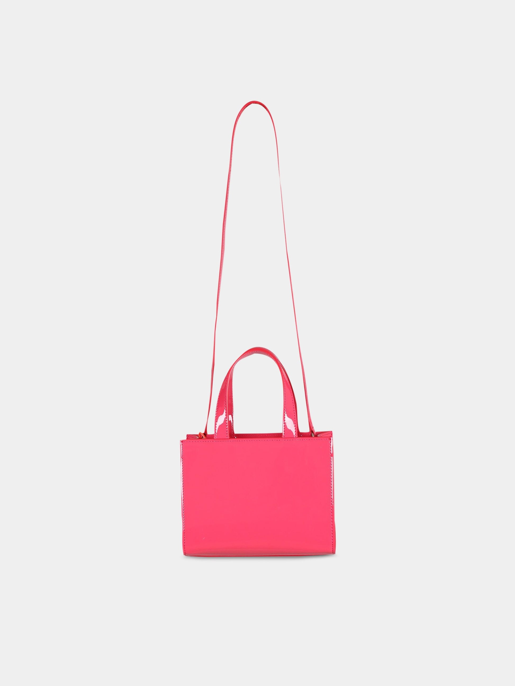 Borsa fucsia per bambina con logo,Off White,OGNA002S23FAB0013201