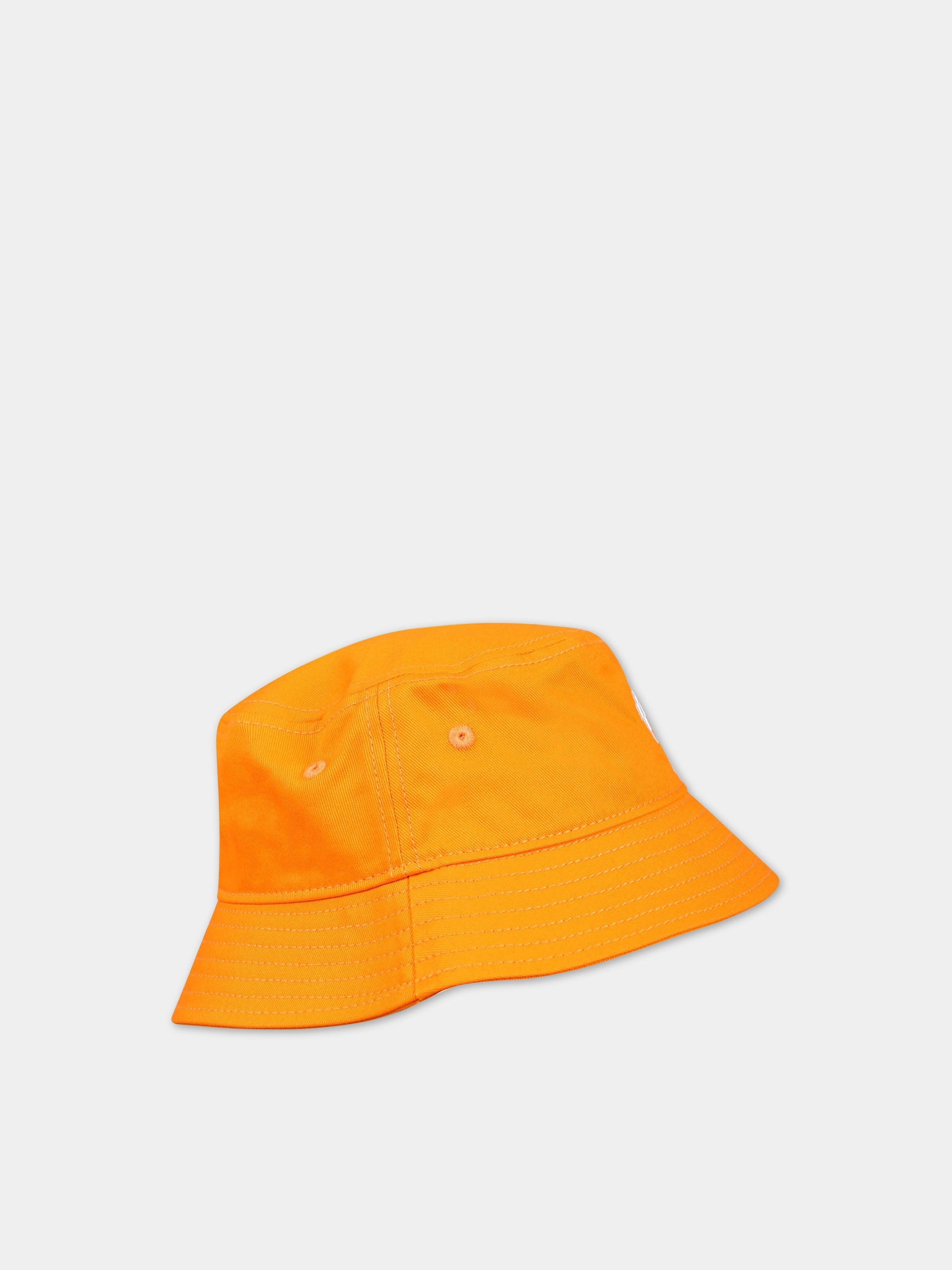 Cloche arancione per bambino con ricamo,Marcelo Burlon Kids,CBLB003S23FAB0012001