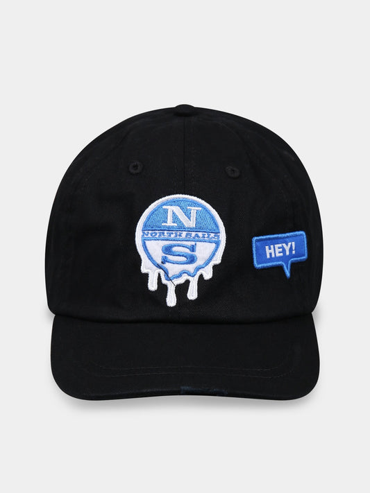 Cappello nero per bambino con logo,North Sails,727152 000 0999