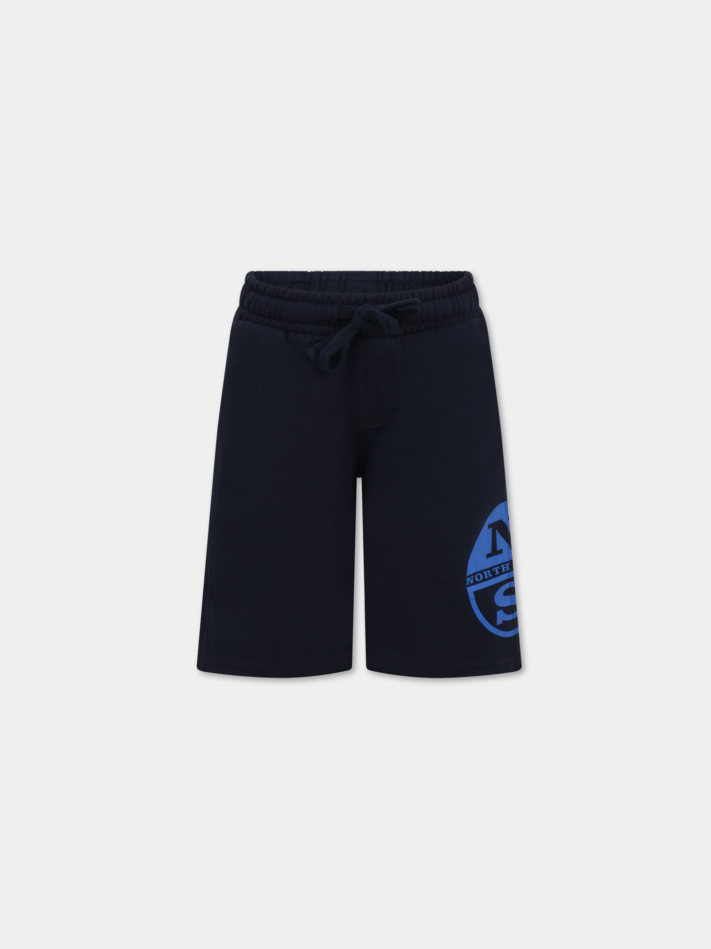 Shorts blu per bambino con logo,North Sails,775366 000 0802