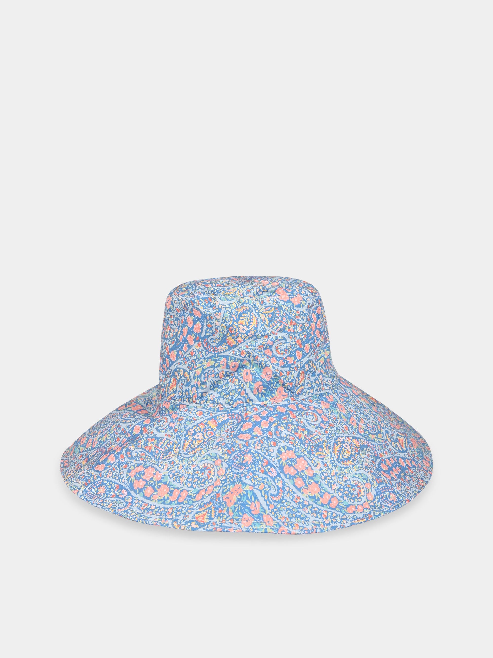 Cloche blu per bambina con stampa liberty  Bourton Bloom,The New Society,S23 ACC WV01 ALBERTINA
