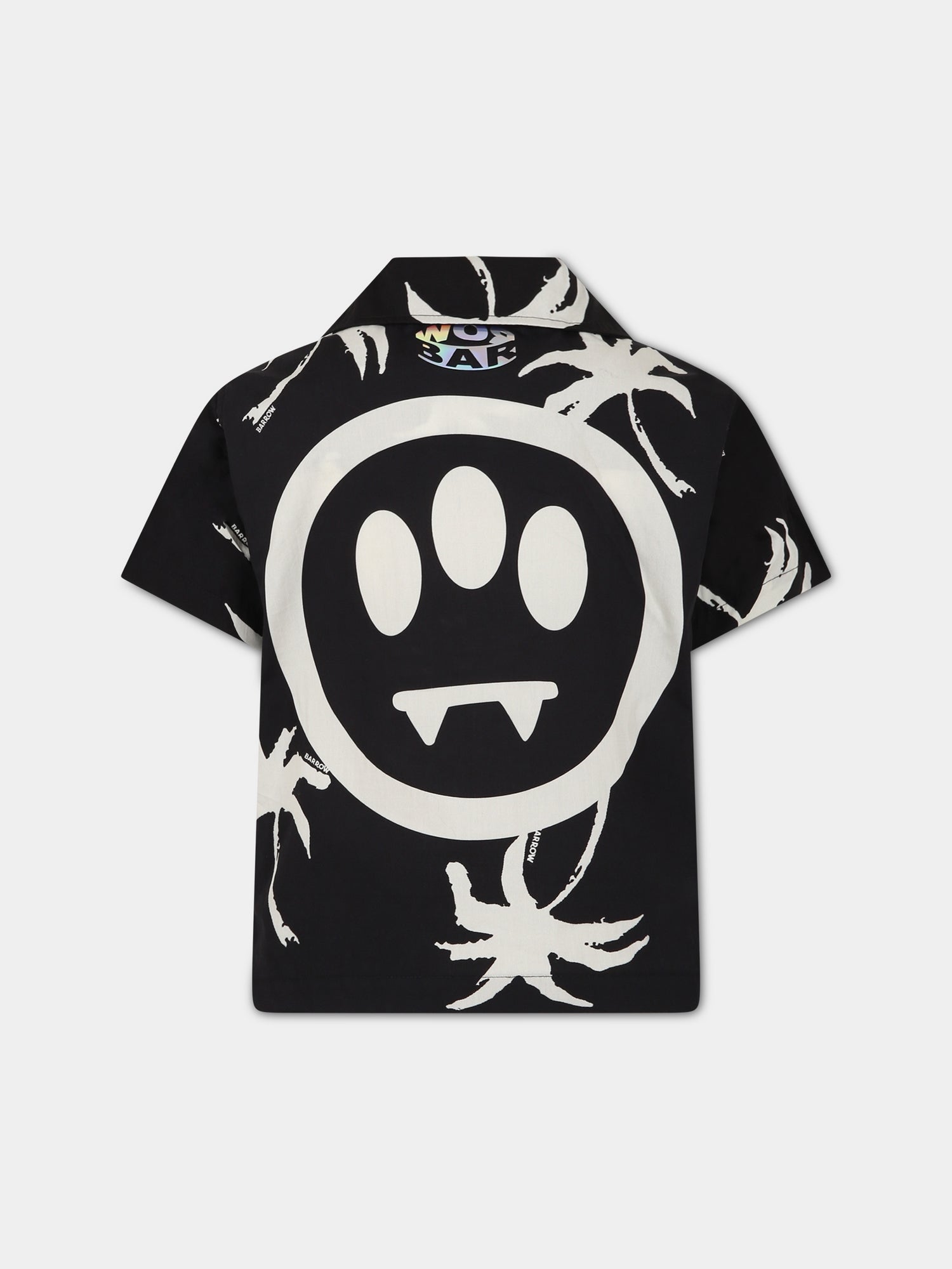Camicia nero per bambino con logo,Barrow,032934 110