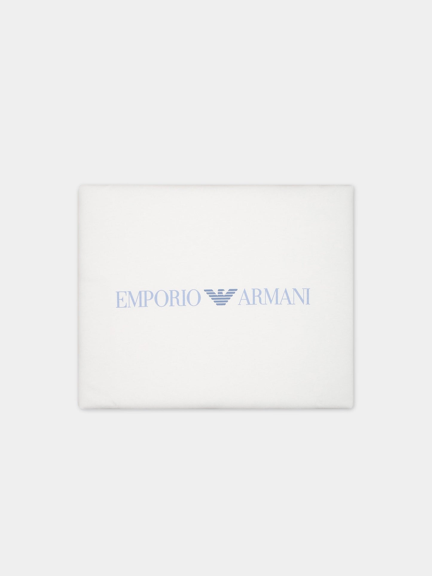 Coperta bianca per neonato con logo,Armani Junior,8NN840 NJ05Z F705