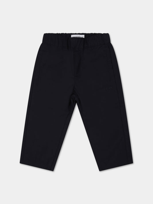 Pantaloni blu per neonato con logo e iconico aquilotto,Armani Junior,3RHPJ3 4N7IZ 0920