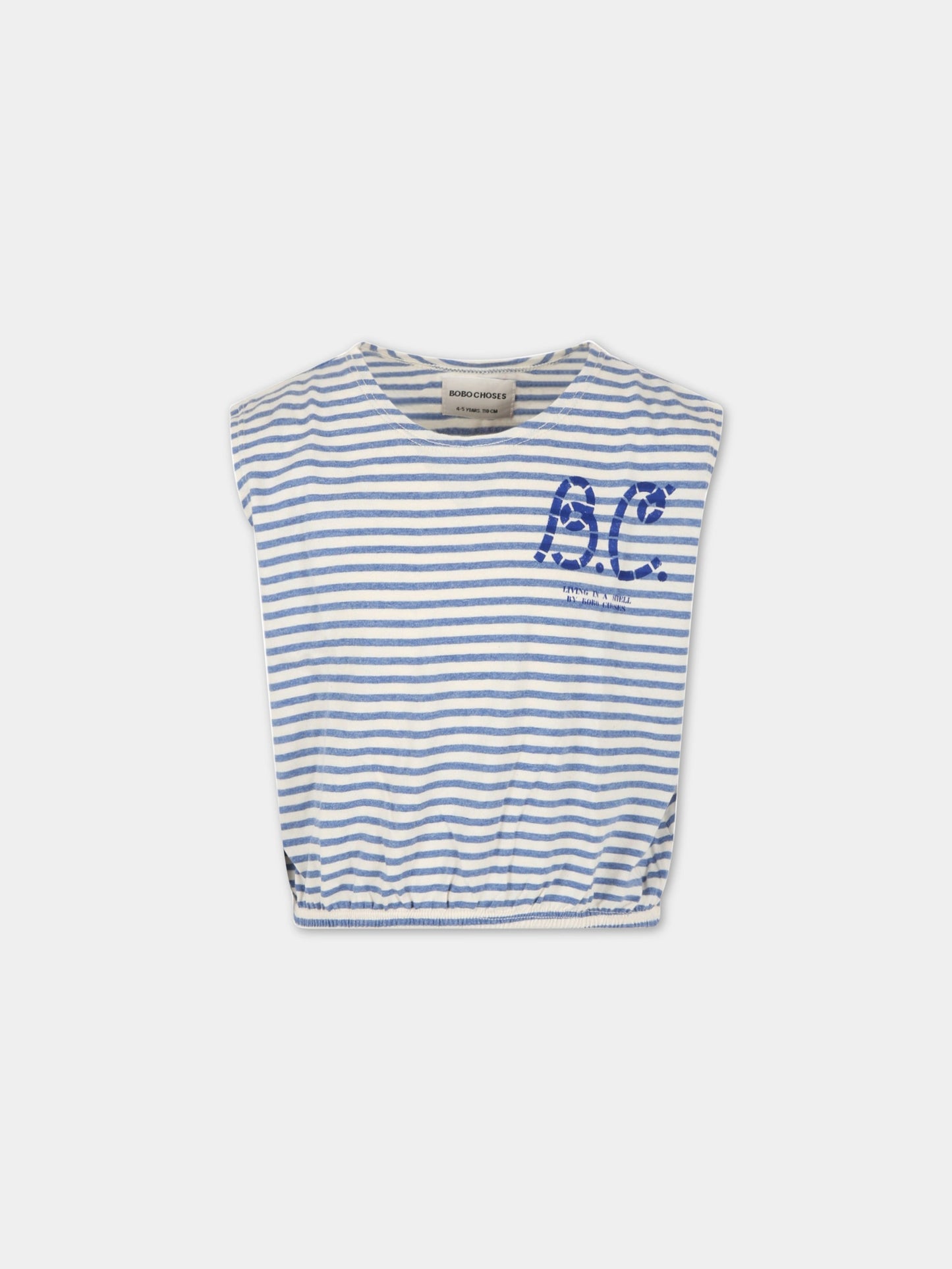 Canotta multicolor per bambina con logo blu,Bobo Choses,123AC020