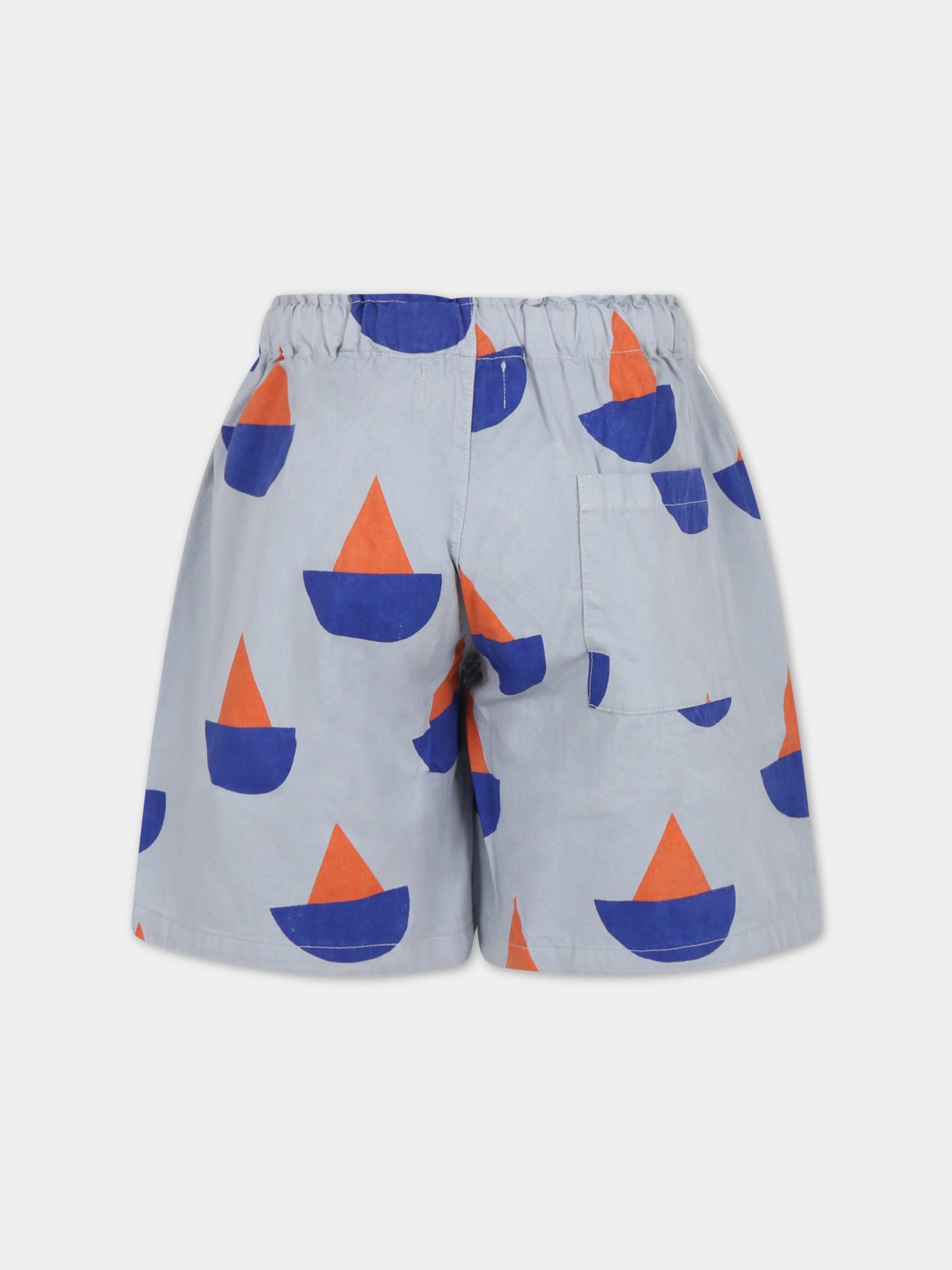 Shorts celesti per bambino con barche,Bobo Choses,123AC079