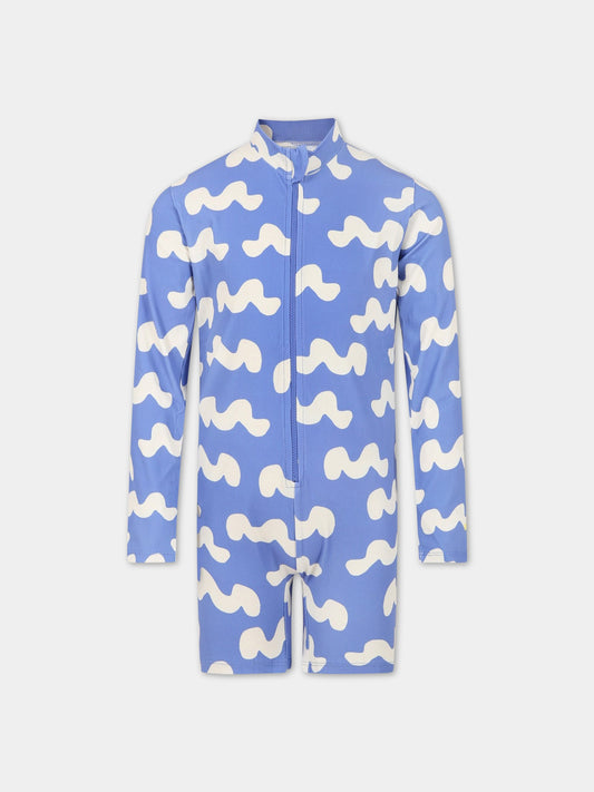 Tuta-mare azzurro per bambino con logo,Bobo Choses,123AC148