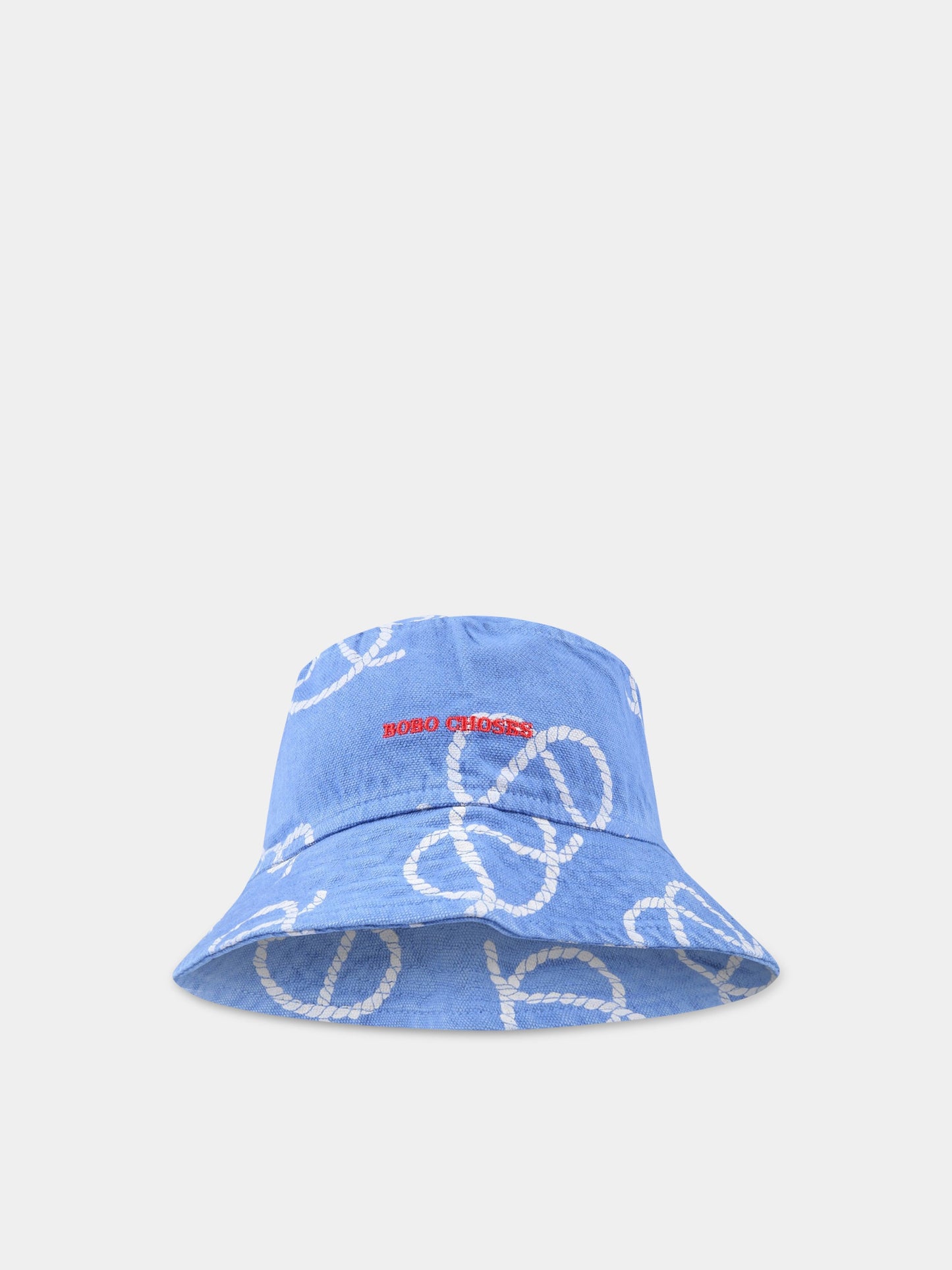 Cloche blu per bambini con stampa corda all-over e logo,Bobo Choses,123AI030