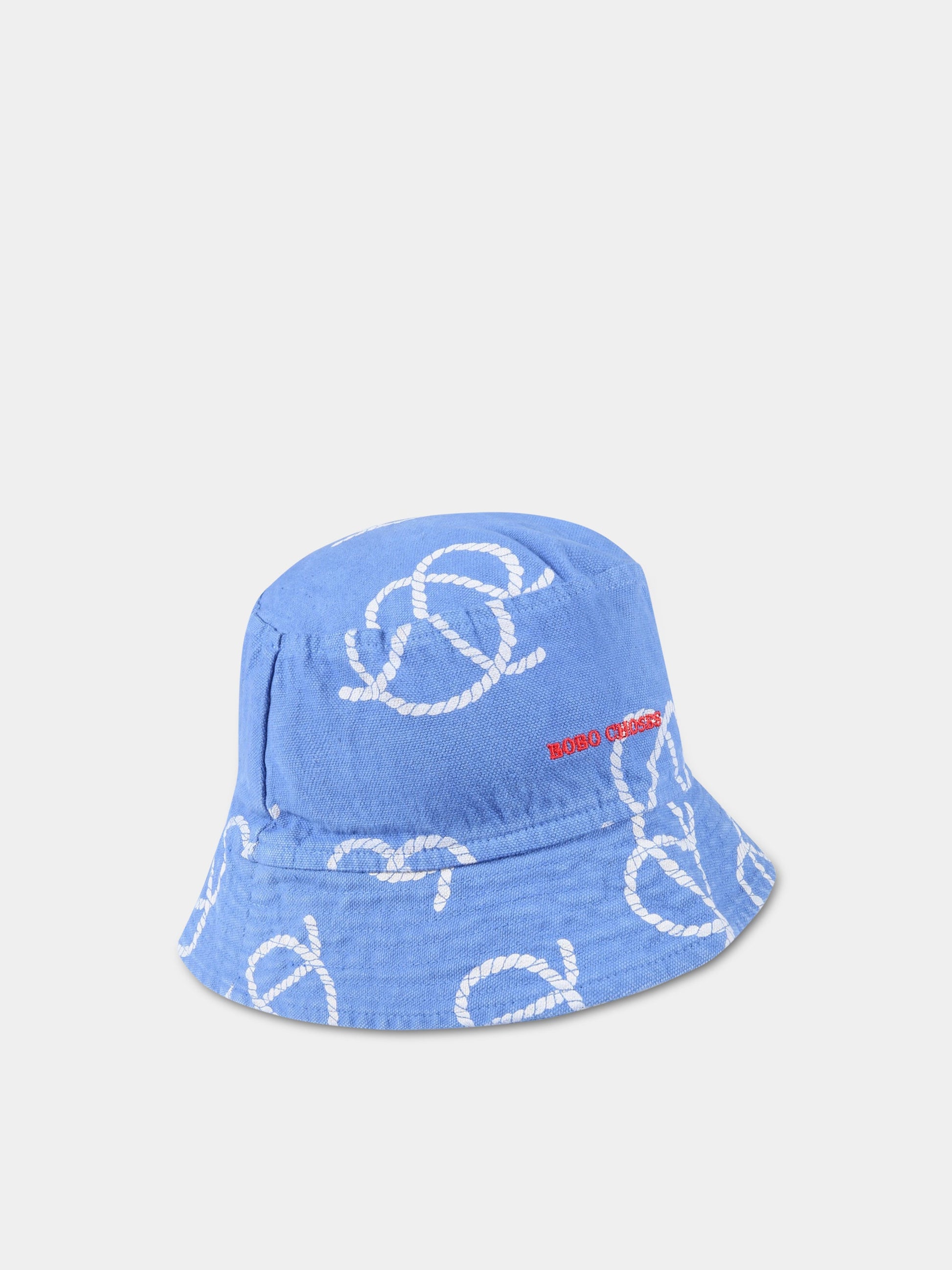 Cloche blu per bambini con stampa corda all-over e logo,Bobo Choses,123AI030