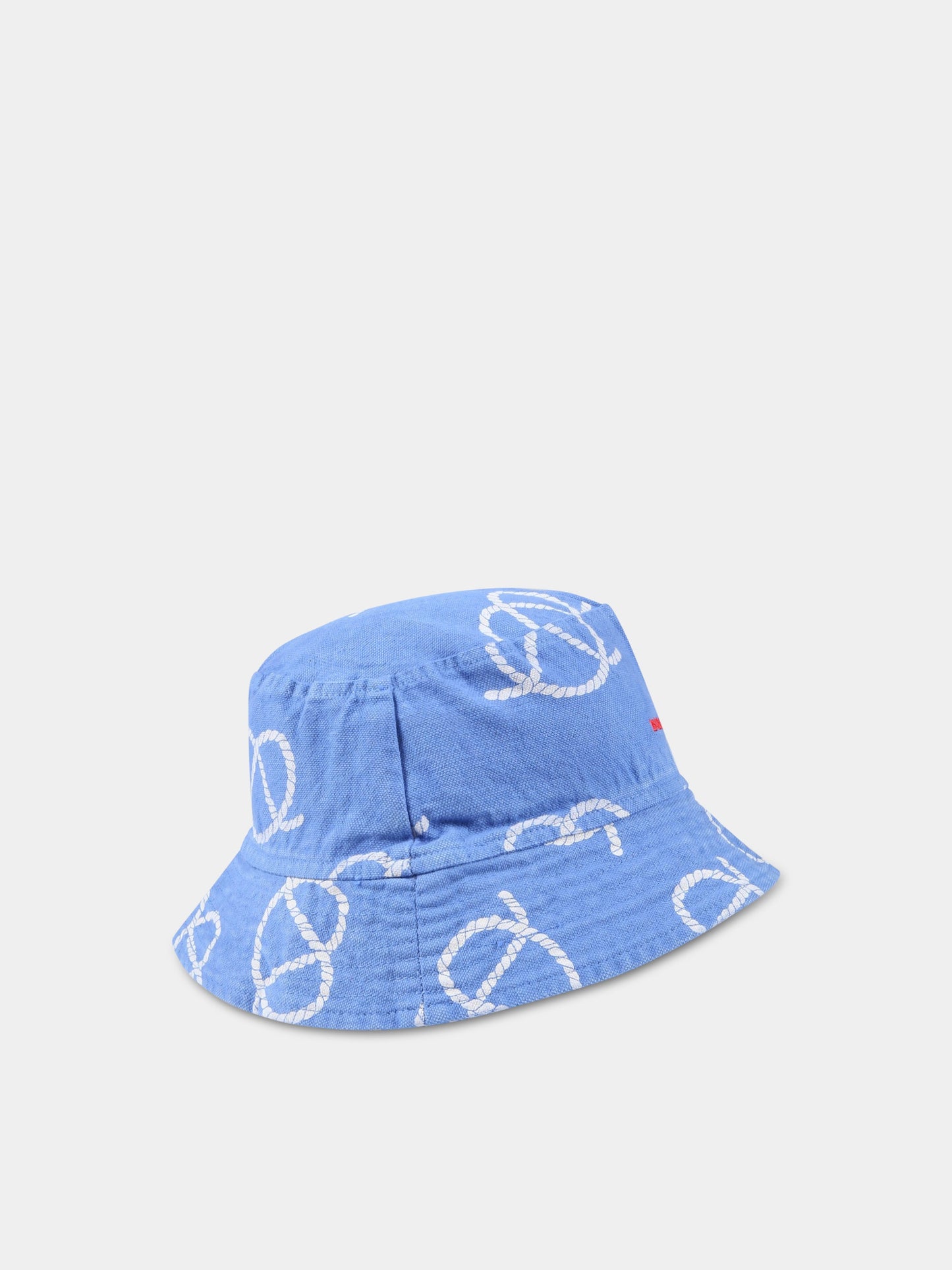 Cloche blu per bambini con stampa corda all-over e logo,Bobo Choses,123AI030