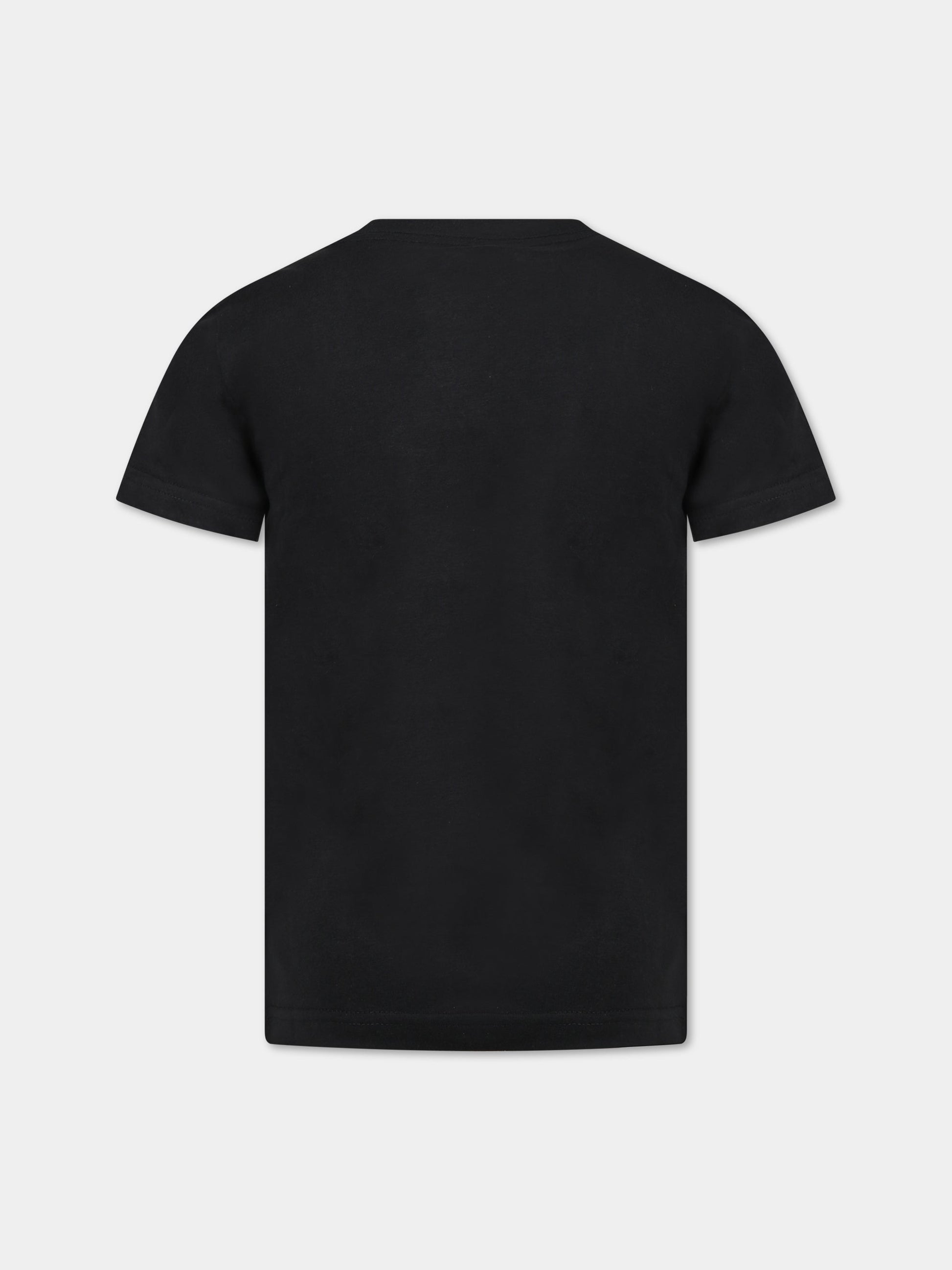 T-shirt nera per bambini con stampa e logo,Levi's Kids,LK9EH882 9EH882 023