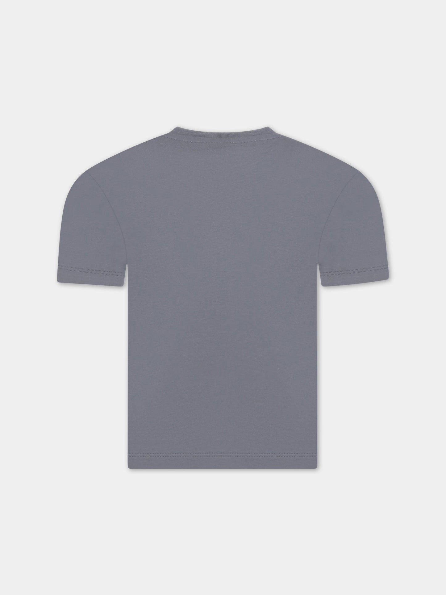 T-shirt grigia per bambina con logo giallo,Bonpoint,S03BTSK00005 114