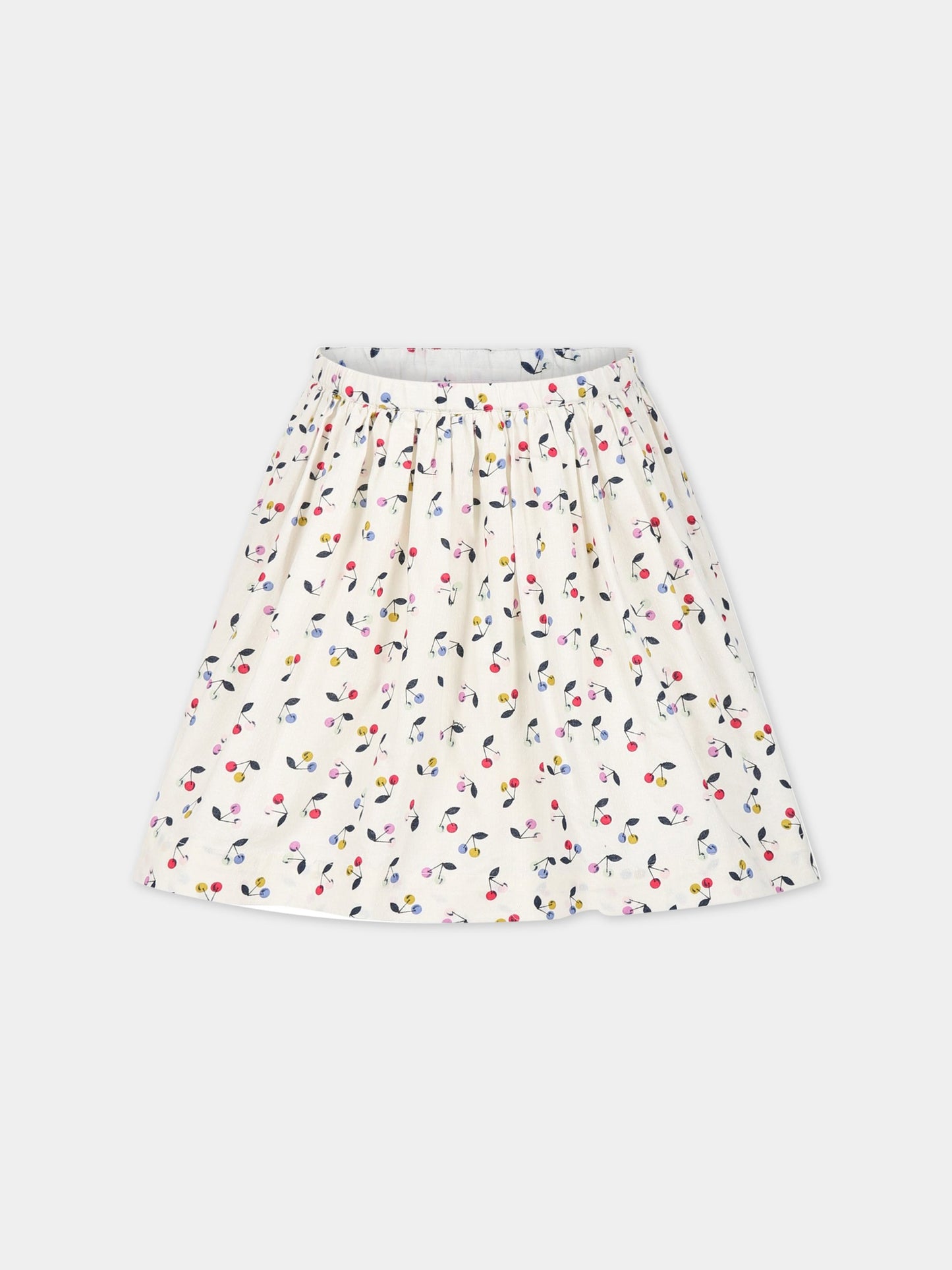 Gonna avorio per bambina con ciliegie,Bonpoint,S03GSKW00008 680