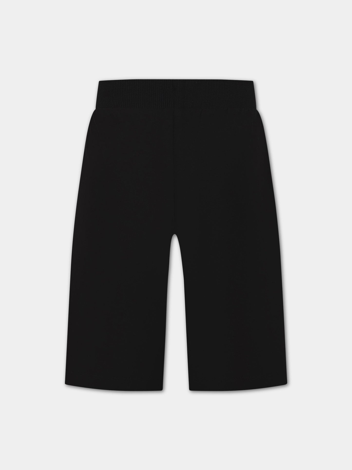 Shorts nero per bambino con logo,Moschino Kids,HPQ007 LDA27 60100