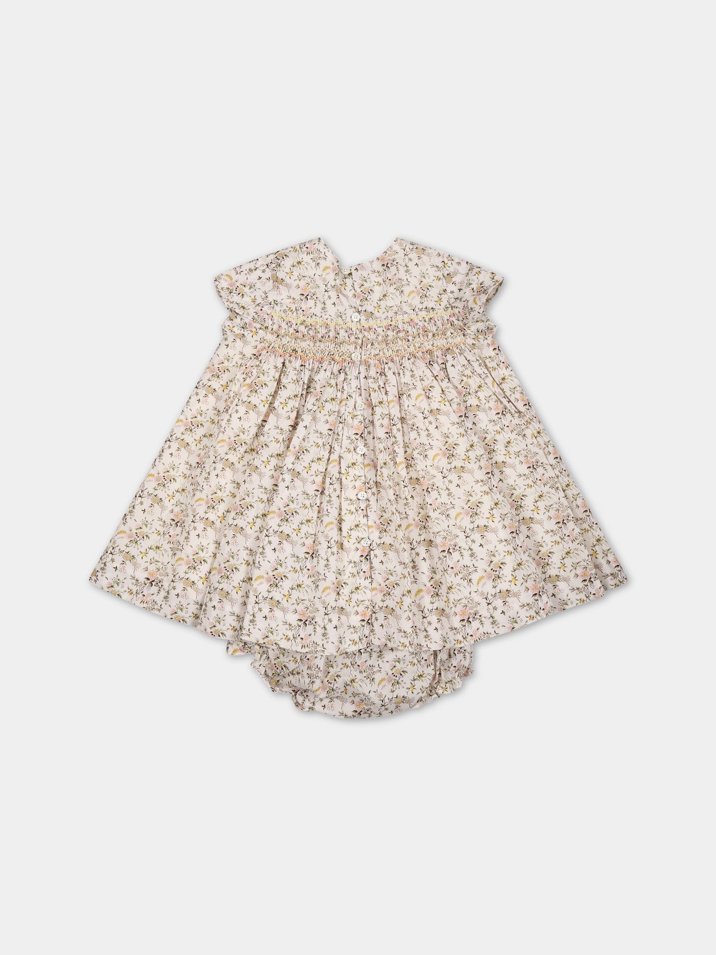 Vestito multicolor per neonata con stampa,Bonpoint,S03XDRW00102 502