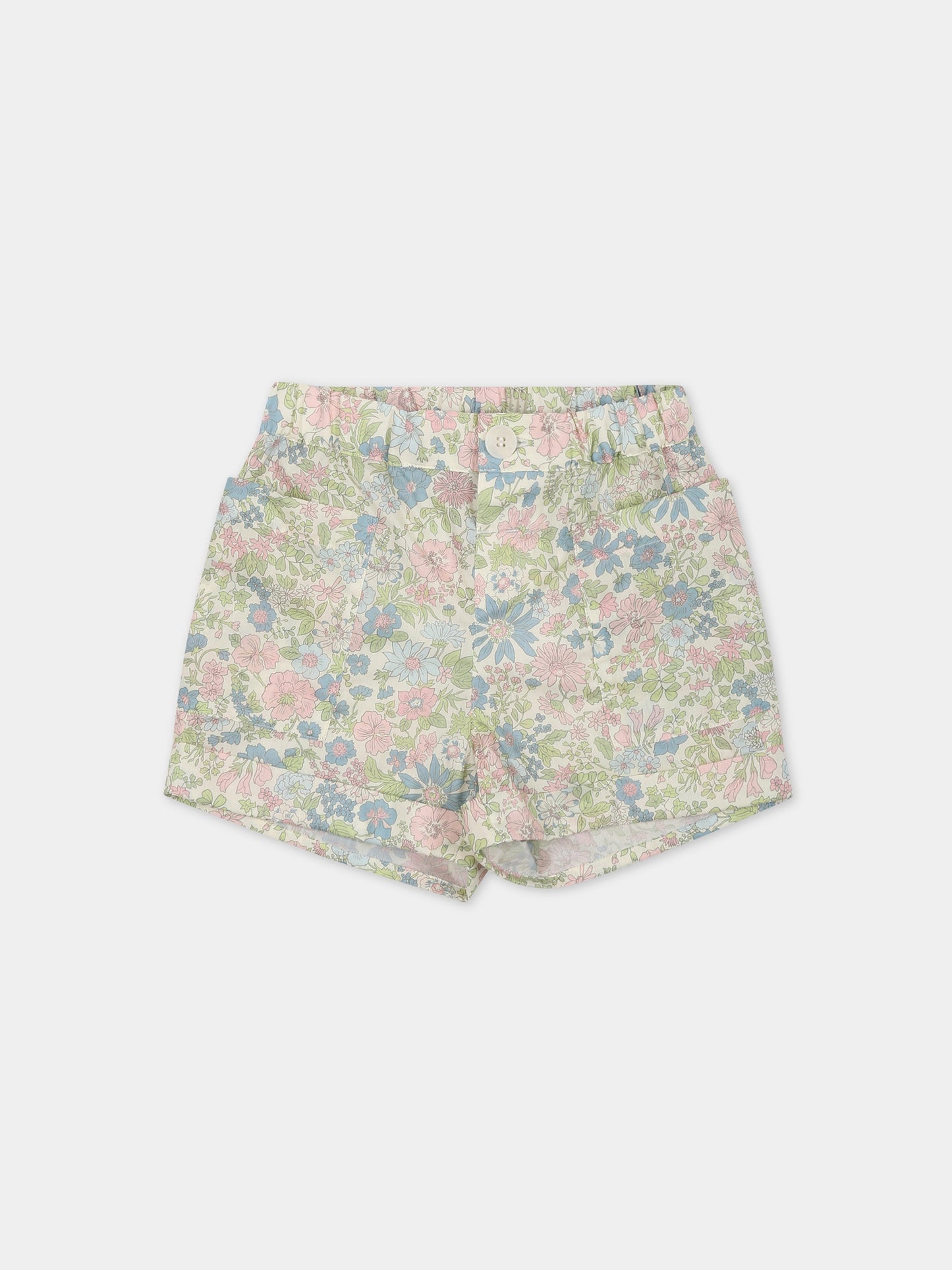 Shorts multicolor per neonata con stampa fiori,Bonpoint,S03YBEW00101 520