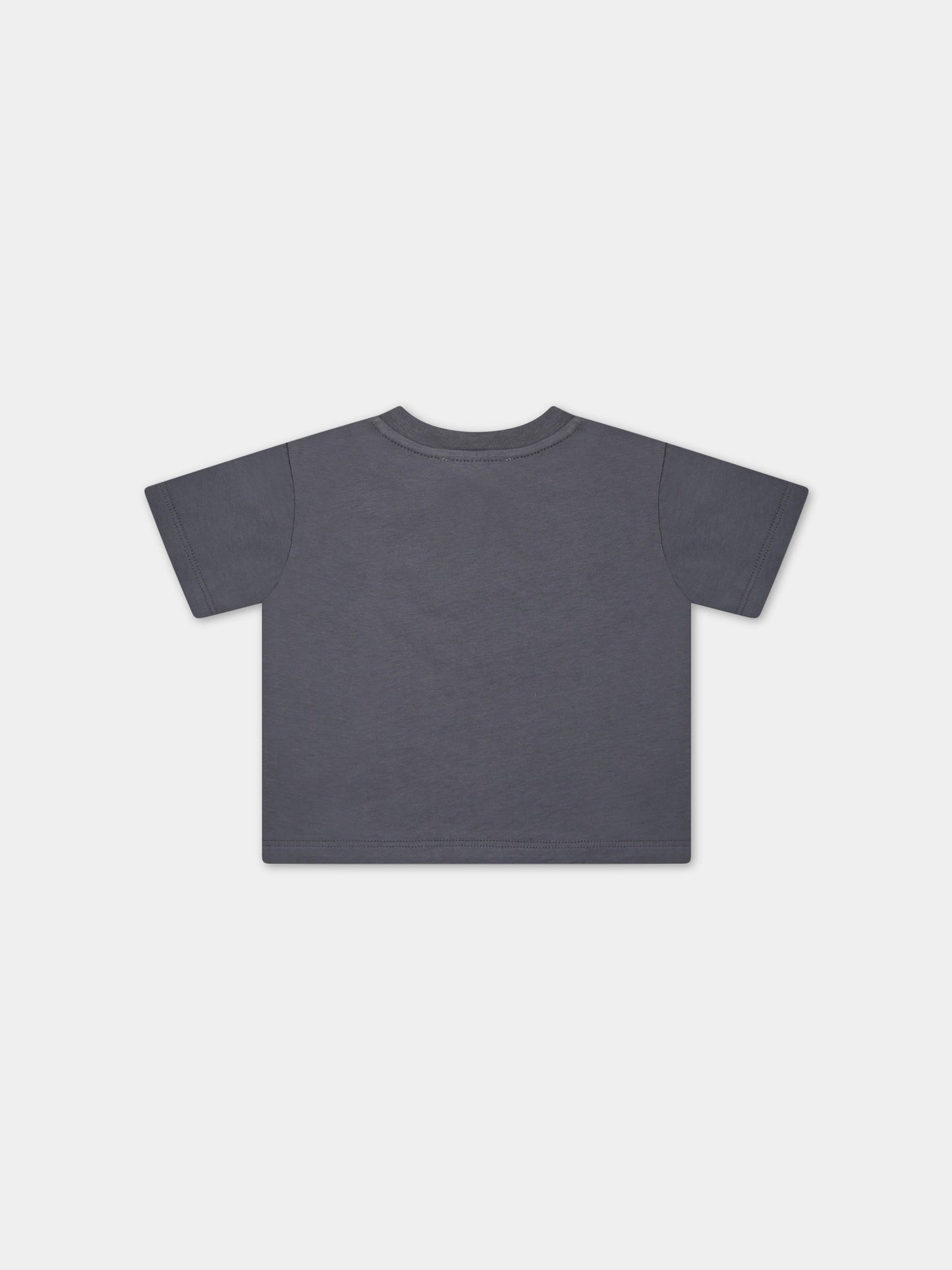 T-shirt grigia per neonato con logo,Bonpoint,S03YTSK00101 114