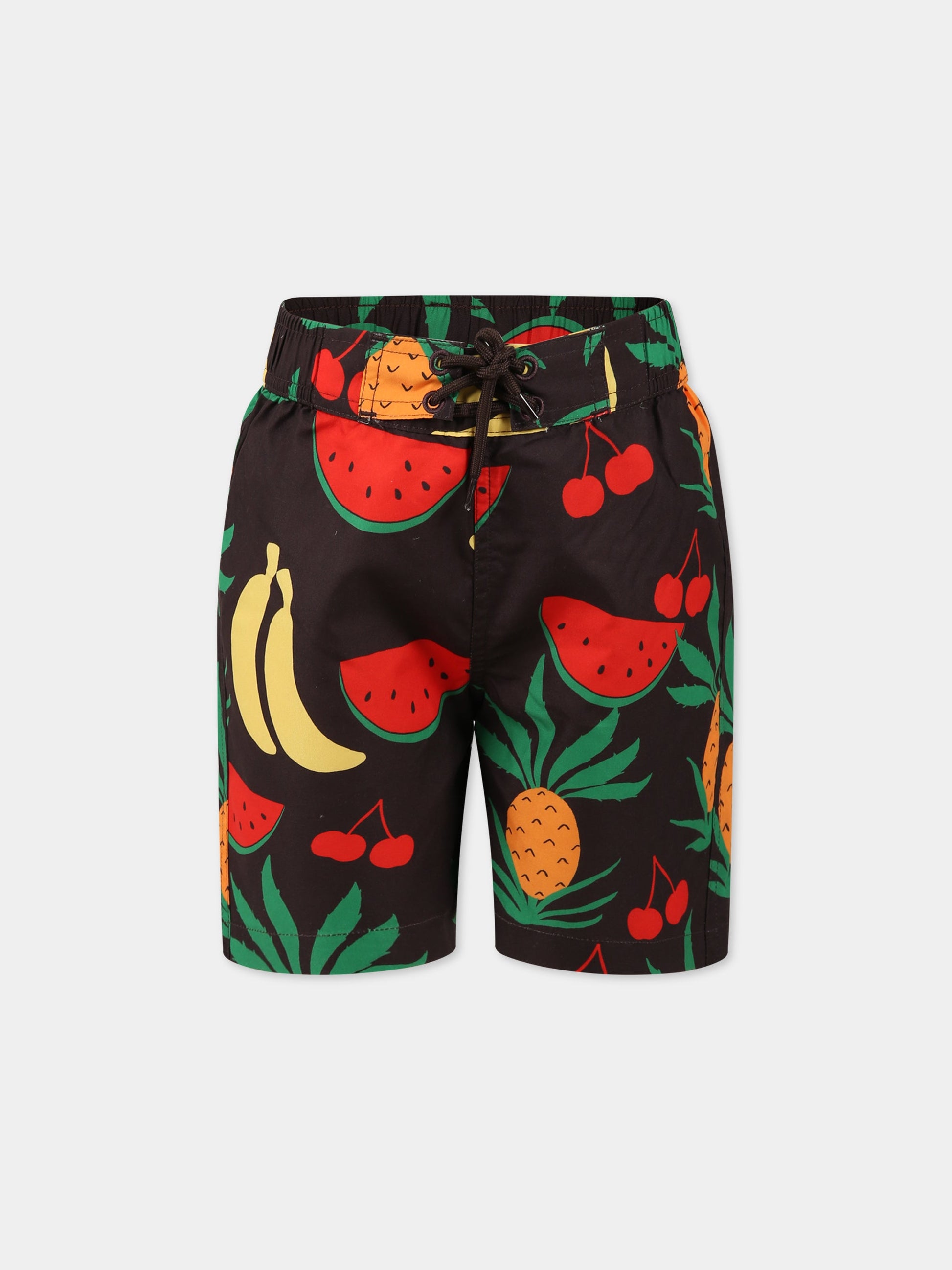 Boxer-mare multicolor per bambino con stampa frutta,Mini Rodini,2328011616