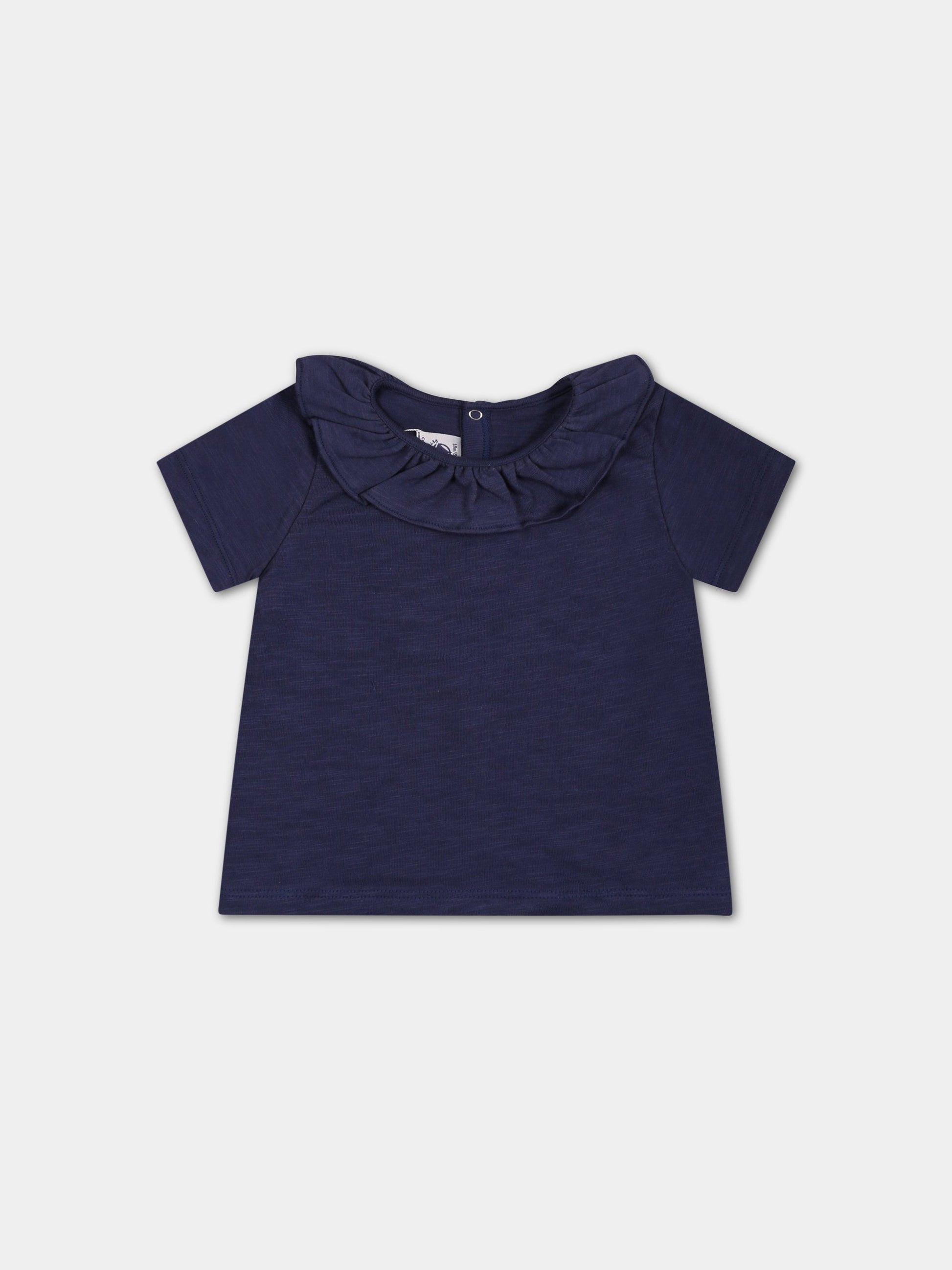 T-shirt blu per neonata,Petit Bateau,A06ZT CHALOUPE