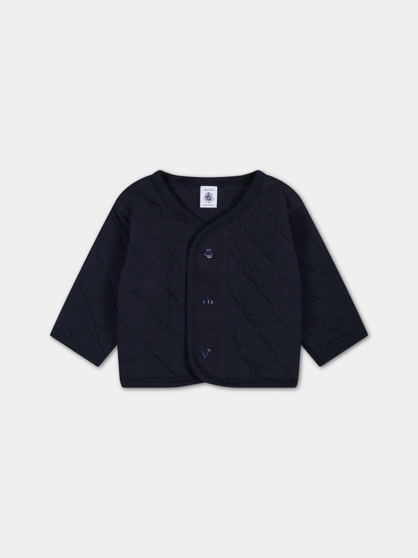 Cardigan blu per neonato,Petit Bateau,A0779 SMOKING