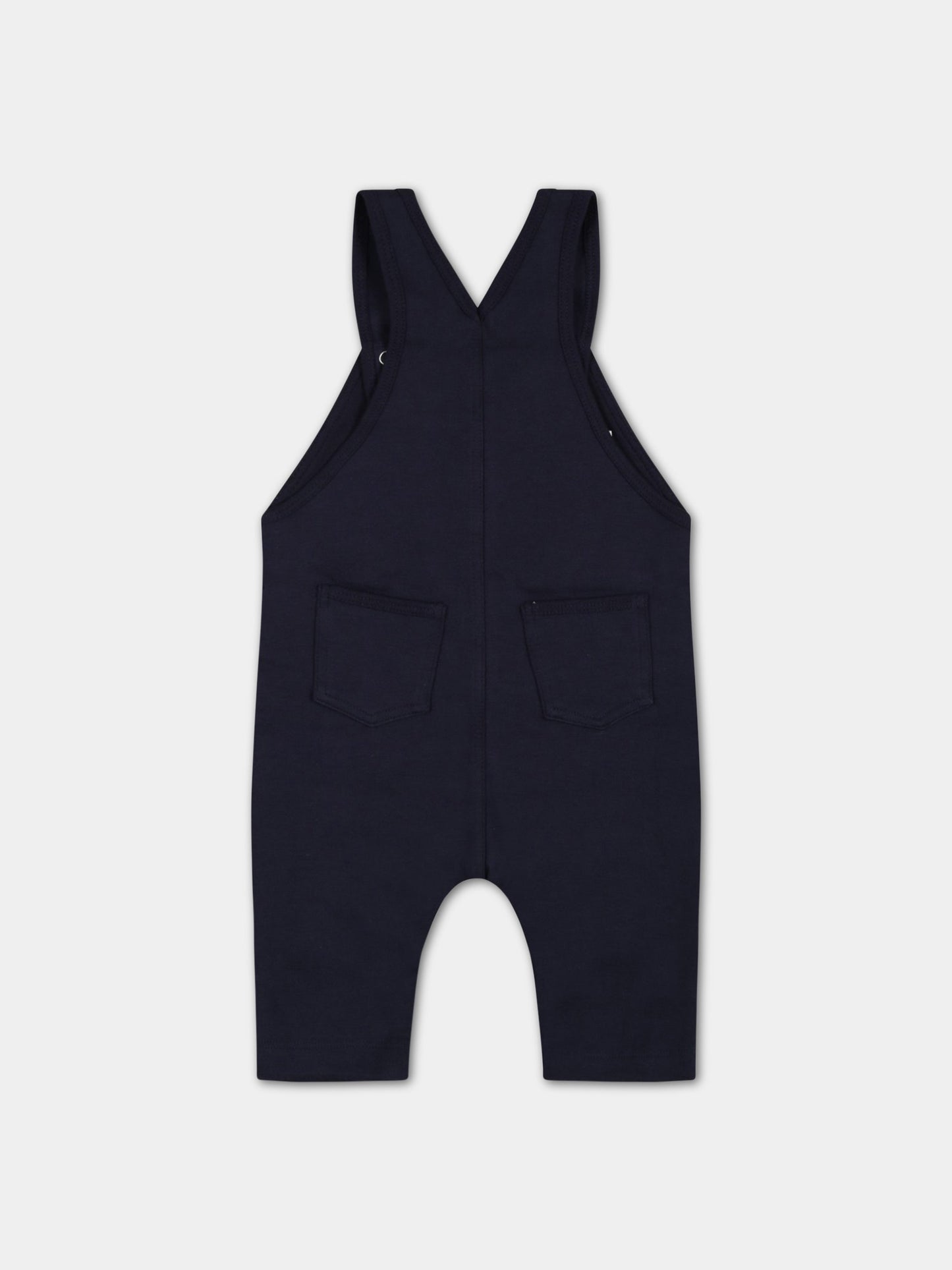 Salopette blu per neonato,Petit Bateau,A0783 SMOKING