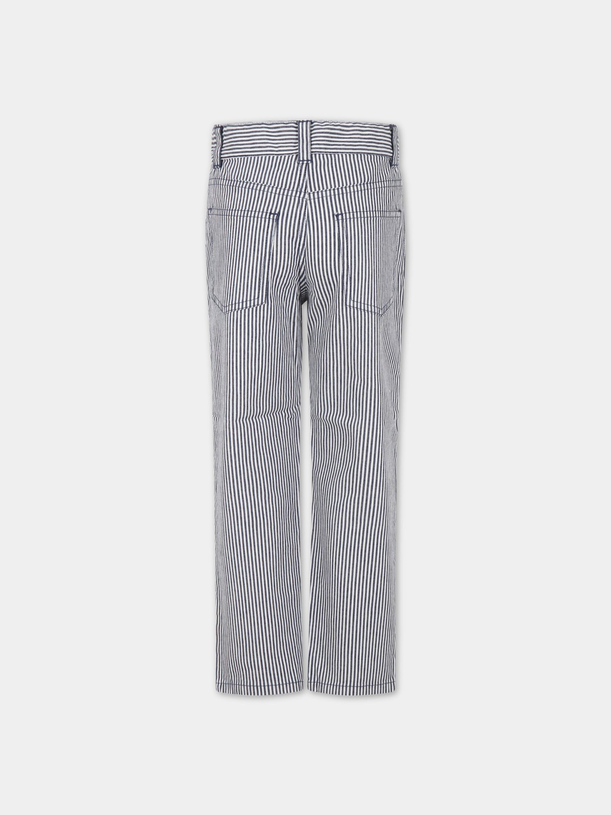 Pantaloni multicolor per bambino,Petit Bateau,A06K3 MEDIEVAL/MARSHMALLOW