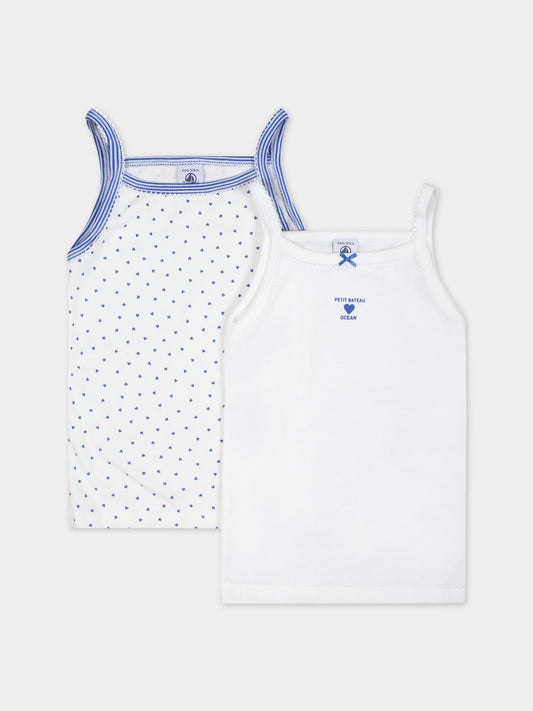 Set multicolor per bambina con cuori e logo,Petit Bateau,A07A2 VARIANTE 1