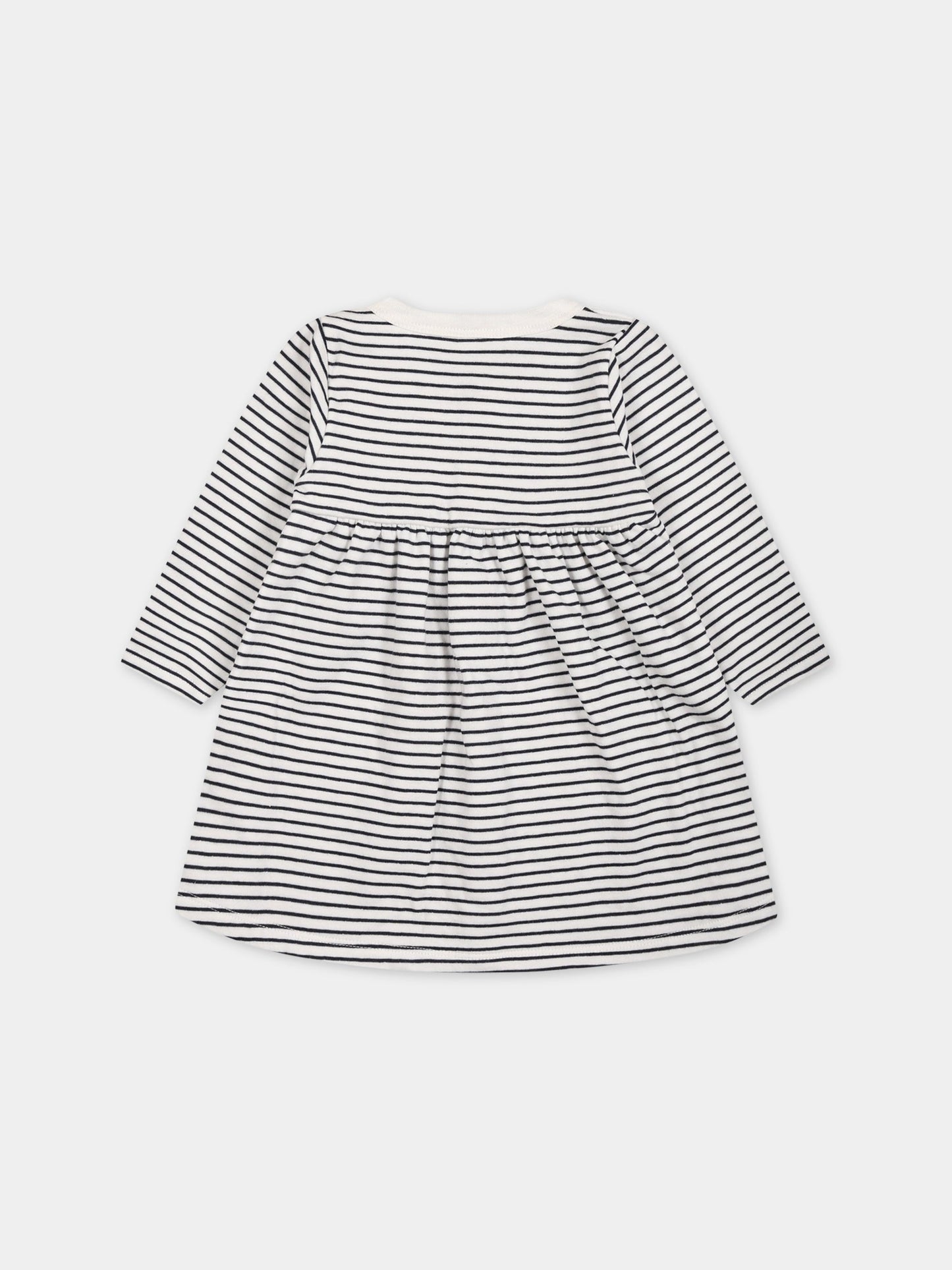 Completo multicolor per neonata con cuore,Petit Bateau,A06XN MARSHMALLOW/SMOKING