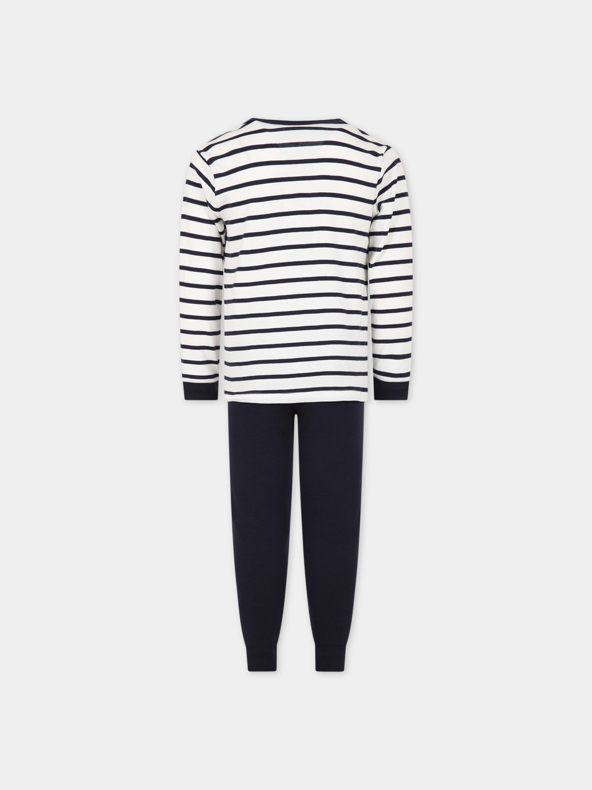 Pigiama multicolor per bambino con stampa logo,Petit Bateau,A01DE MARSHMALLOW/SMOKING