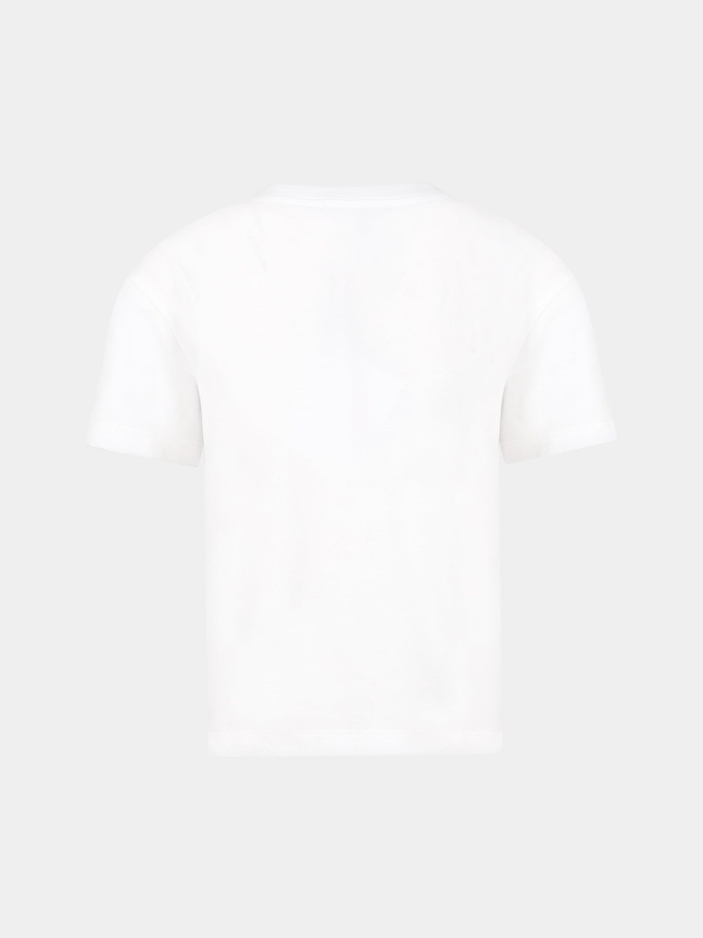 T-shirt bianco per bambini con logo,Balmain Kids,BS8R41 J0177 100NE
