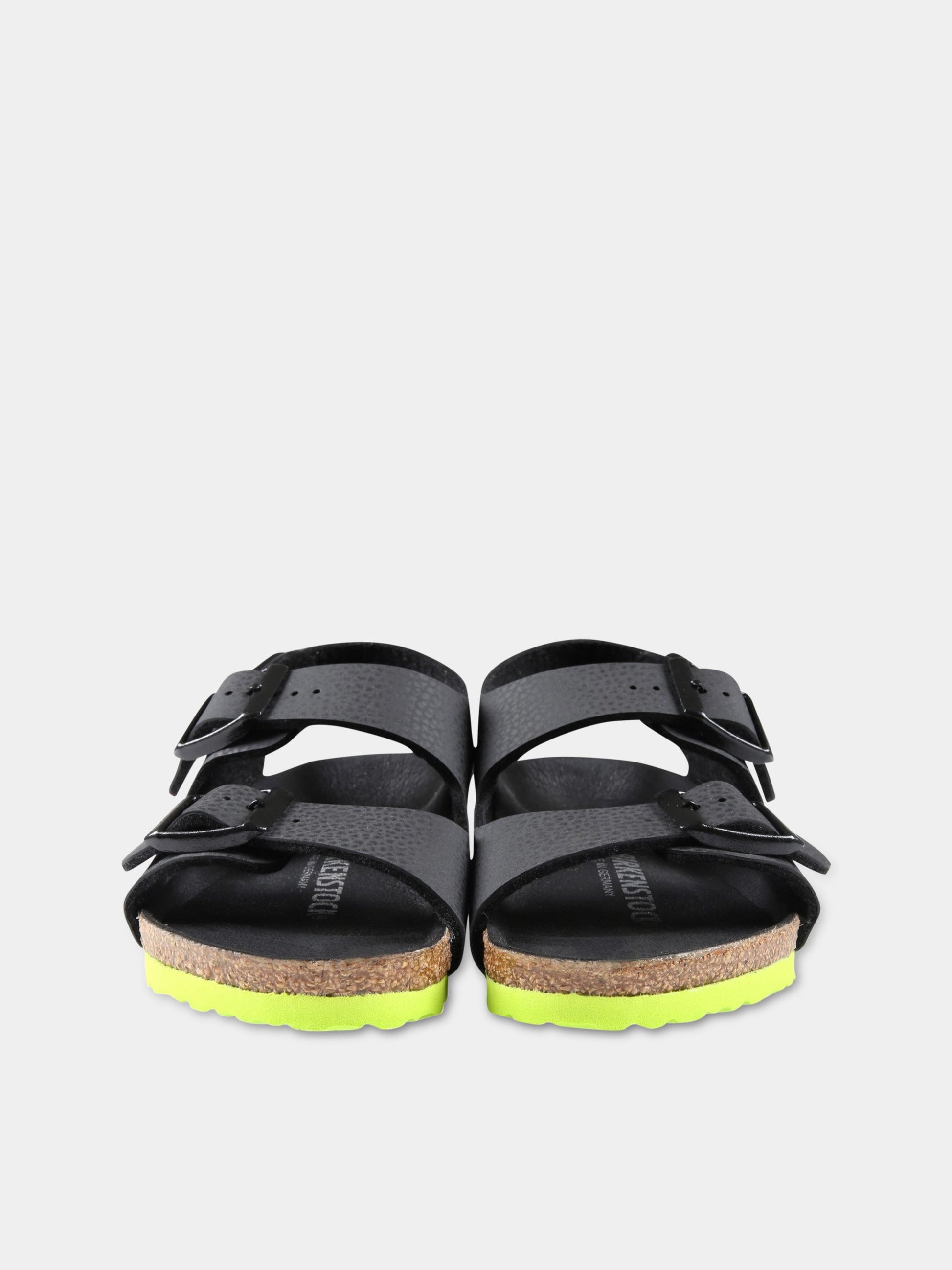 Sandali neri  Milano  per bambino con suola verde,Birkenstock,1022129
