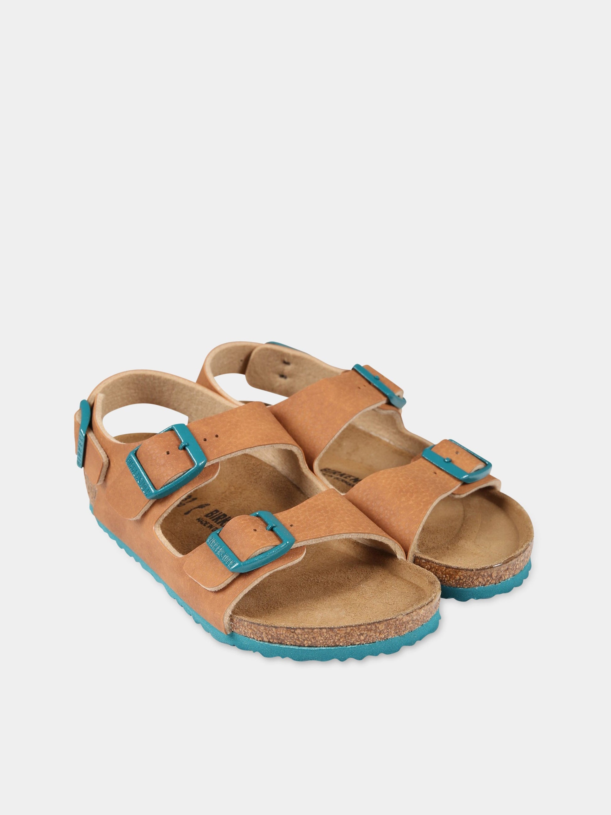 Sandali marroni  Milano  per bambino con suola verde,Birkenstock,1023405