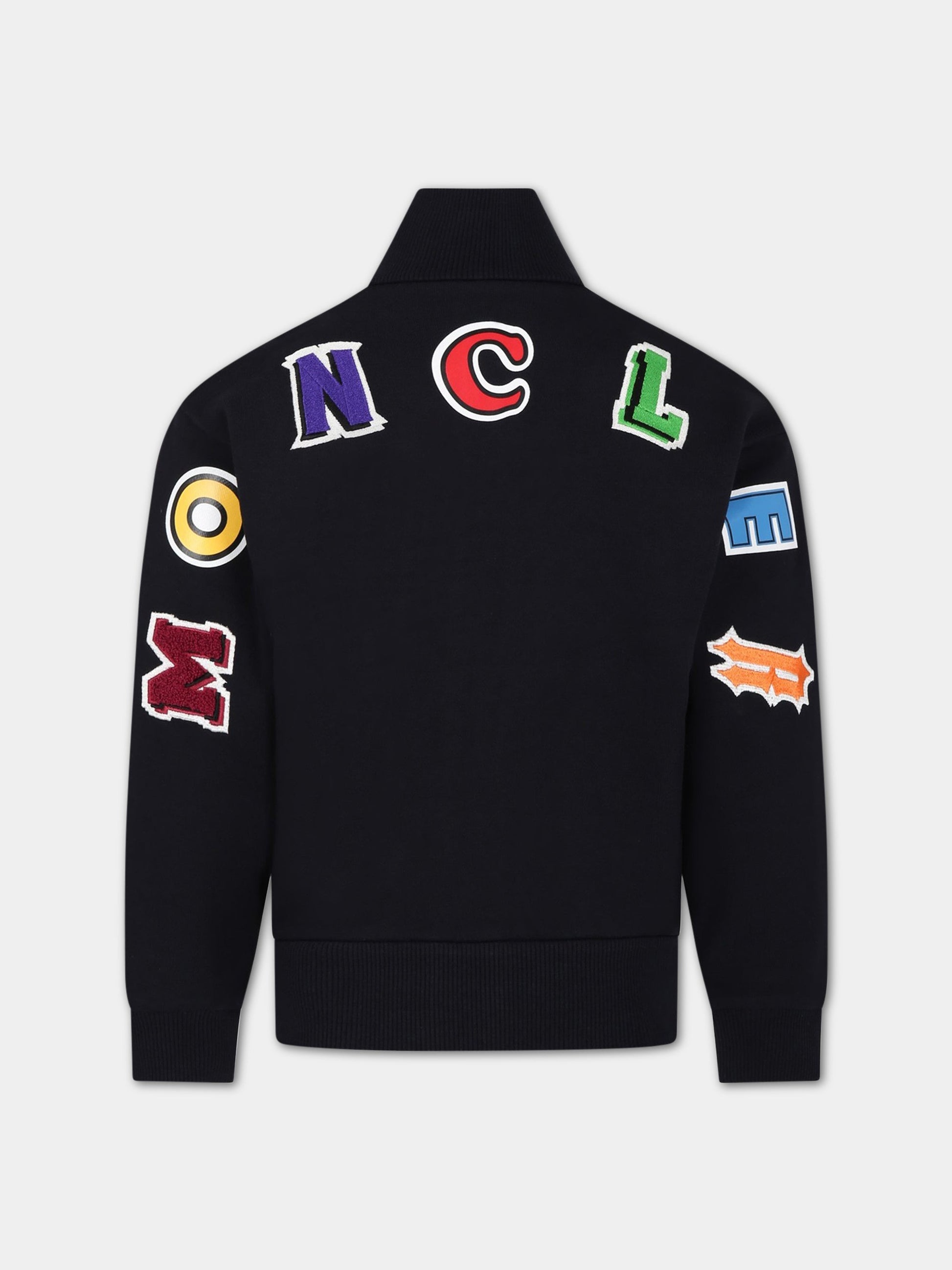 Felpa blu per bambino con logo,Moncler Kids,954 8G00019 809AG 778