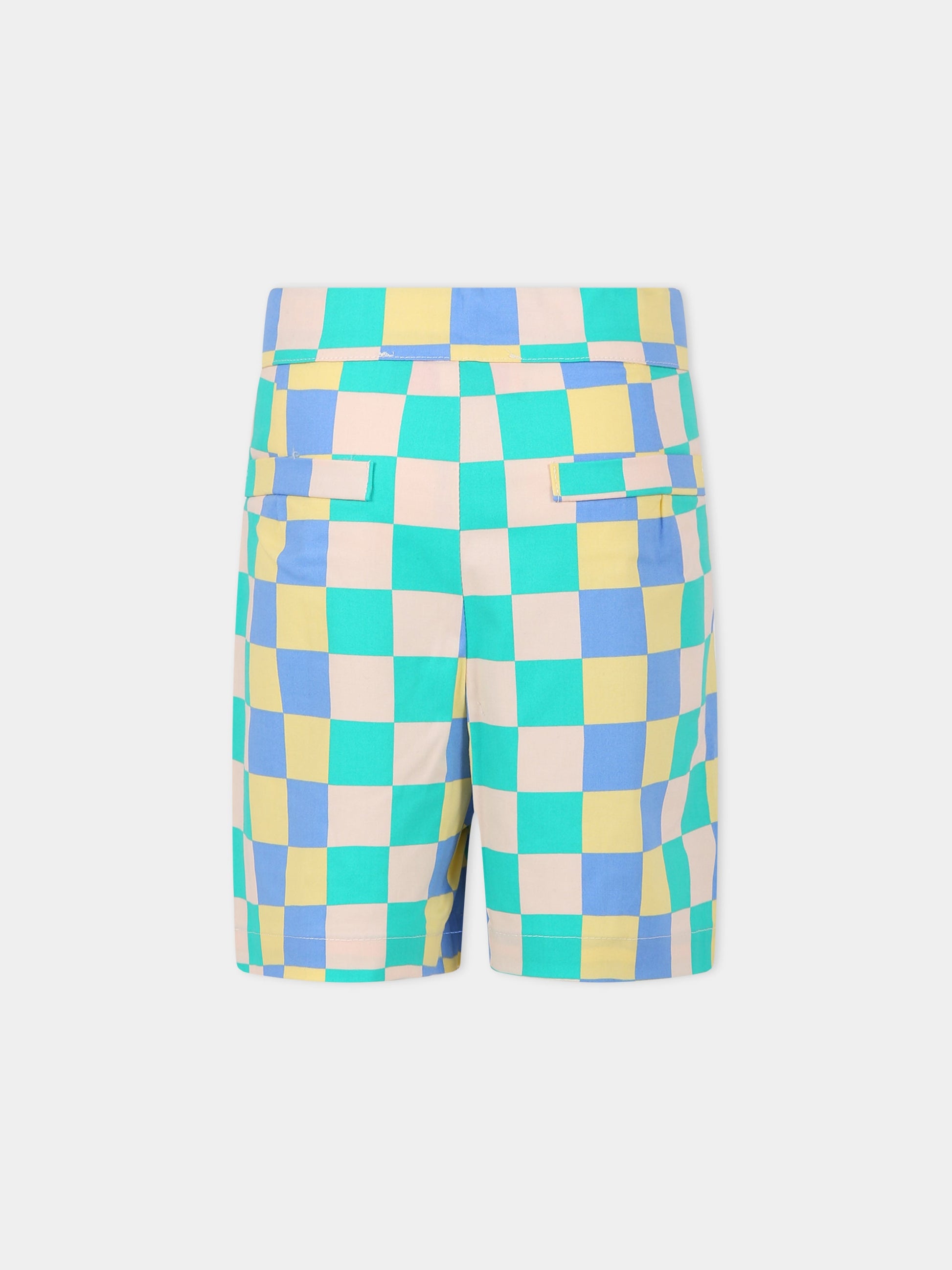 Shorts multicolor per bambini con logo,Weekend House Kids,782