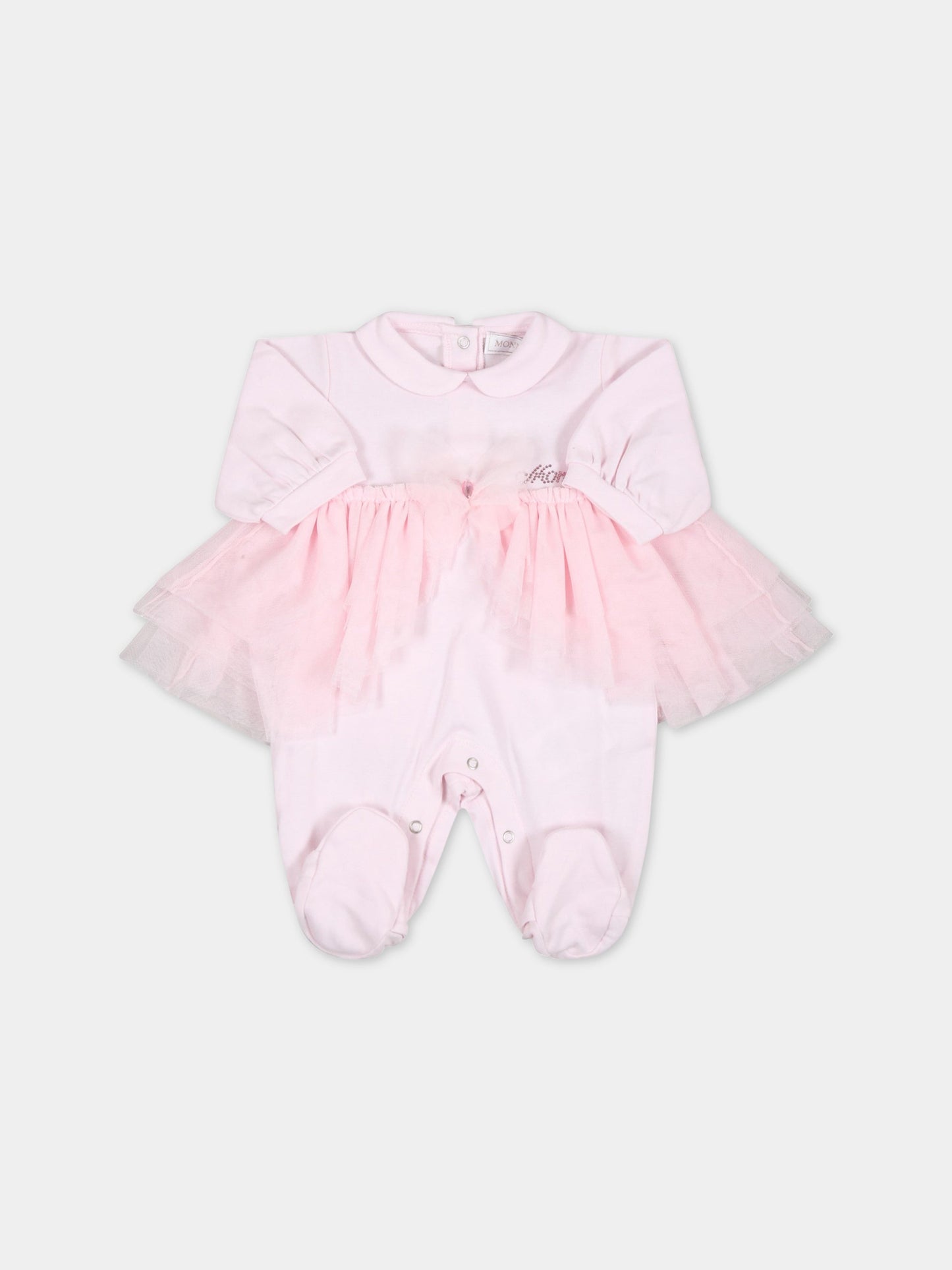 Tutina rosa per neonata con tutu,Monnalisa,35A210 1000 0091