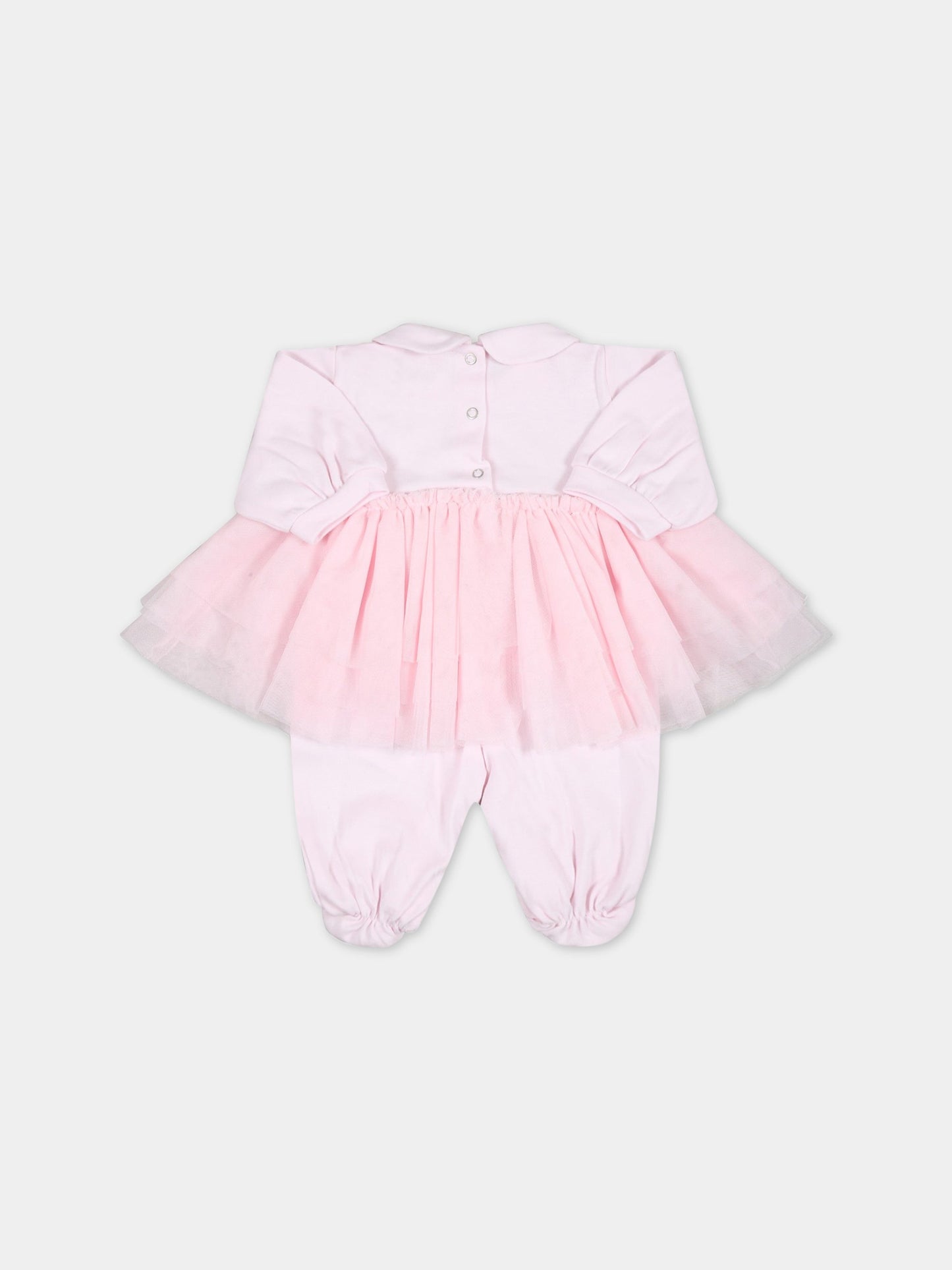 Tutina rosa per neonata con tutu,Monnalisa,35A210 1000 0091