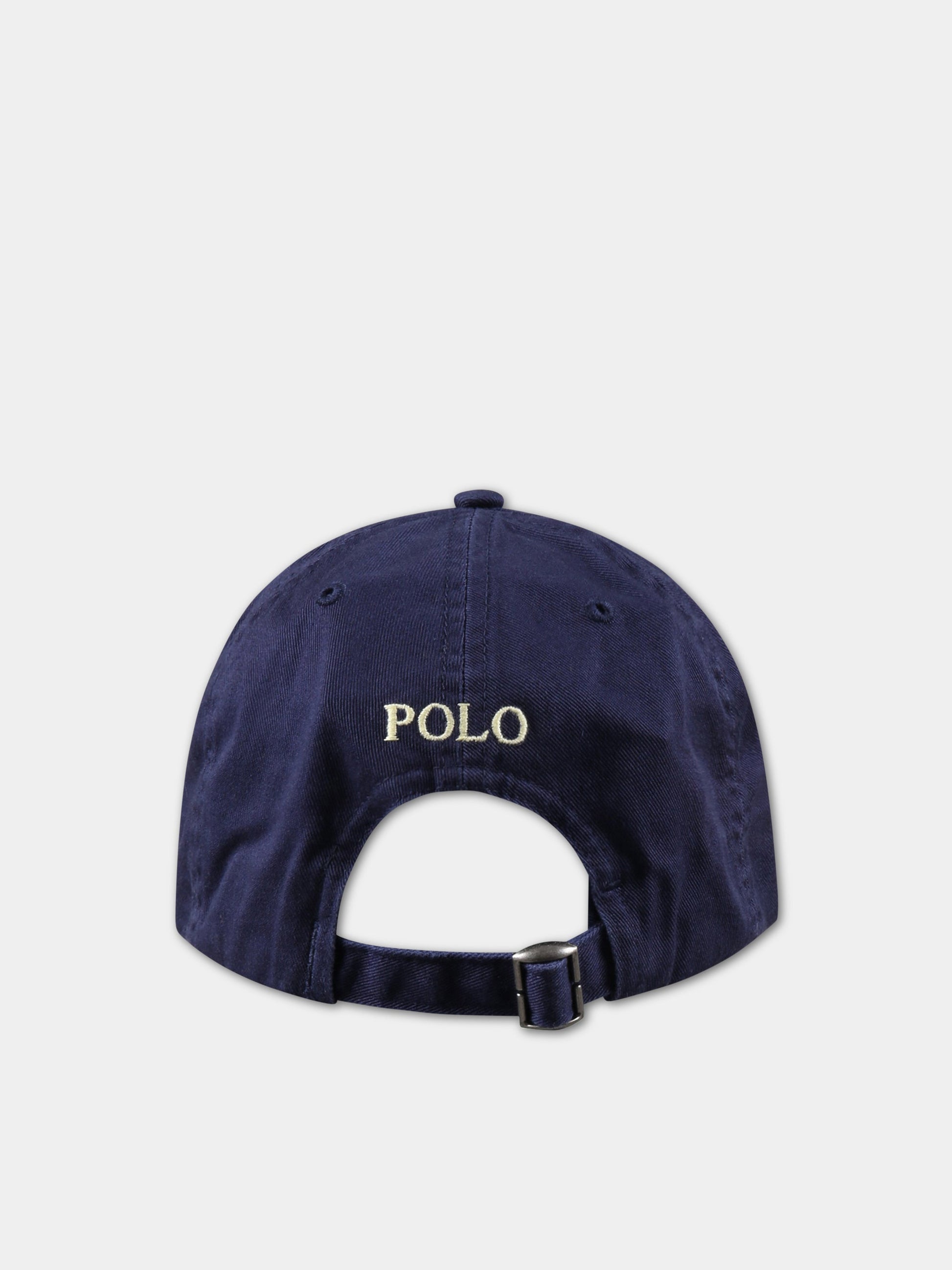 Cappello blu per bambini con logo,Ralph Lauren Kids,552489004