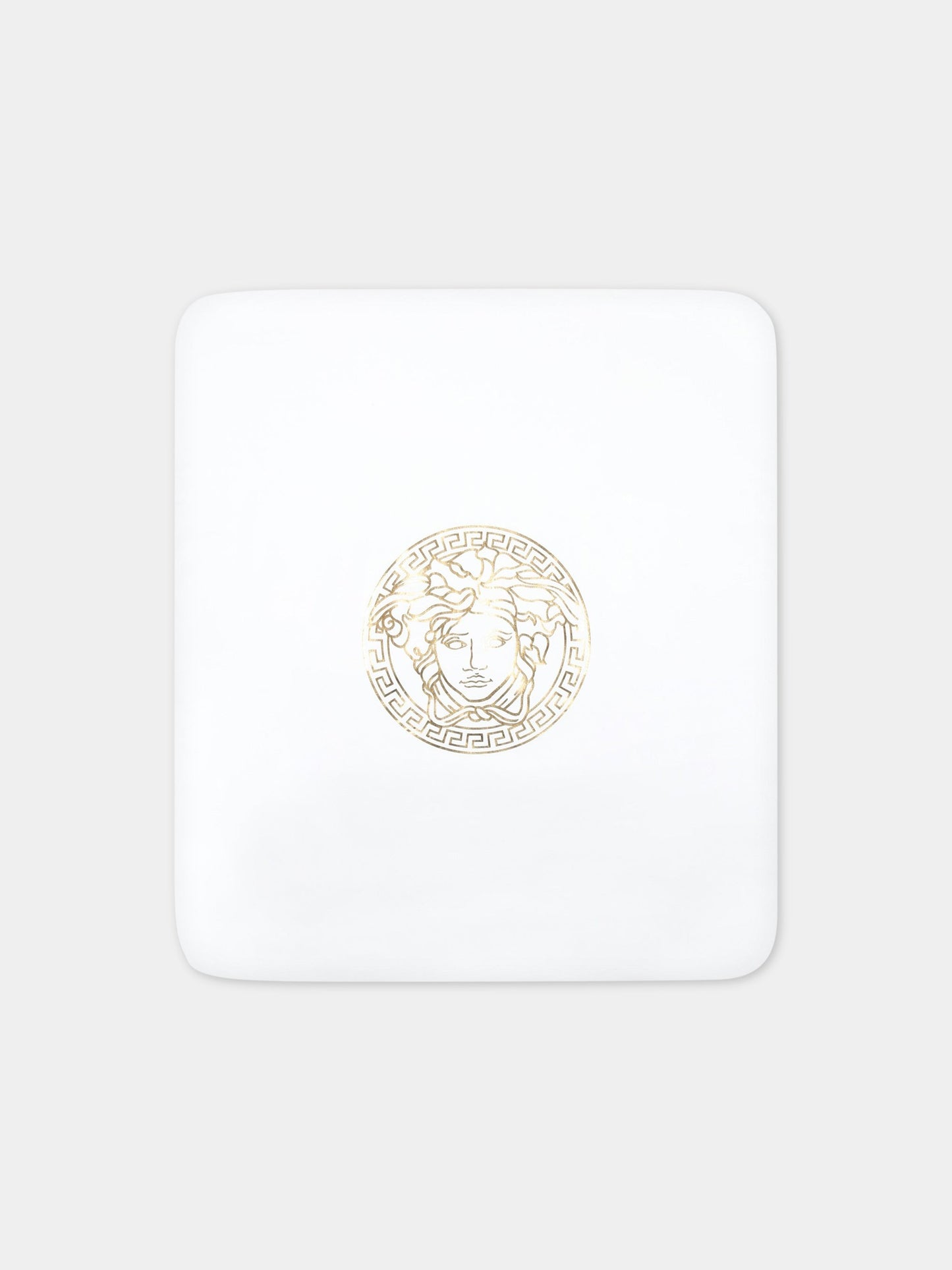 Coperta bianca per neonata con Medusa,Versace,1000092 1A06300 6W560