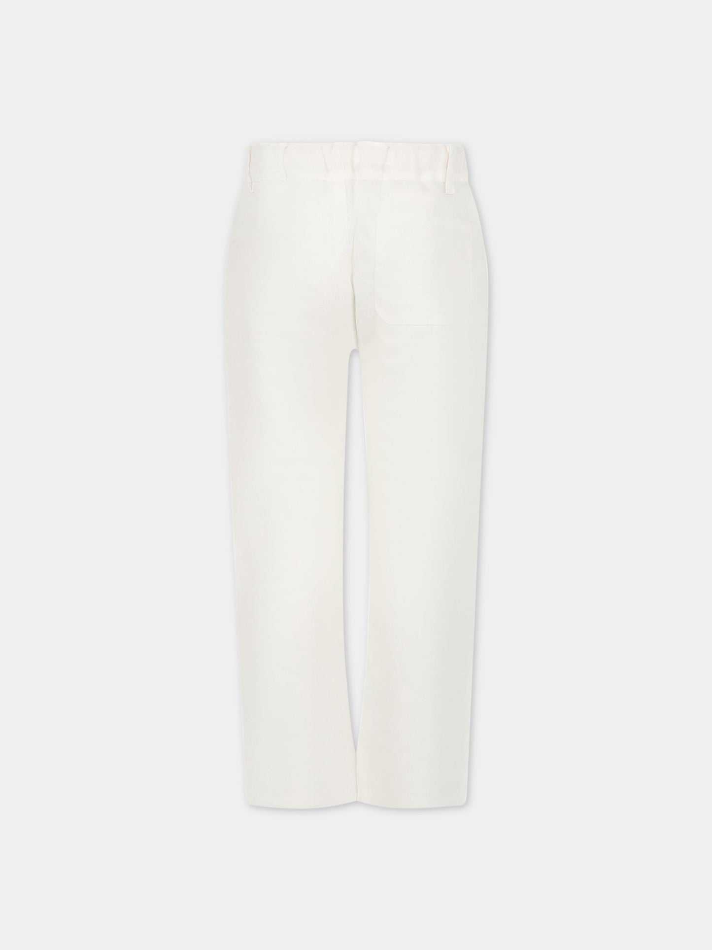 Pataloni avorio per bambino in lino,Zhoe & Tobiah,LIN5 1