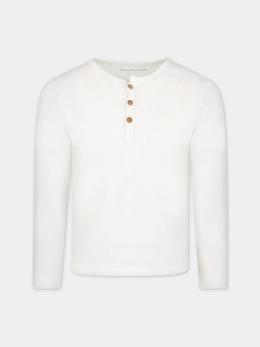 T-shirt bianco per bambino,Zhoe & Tobiah,CJ8 1