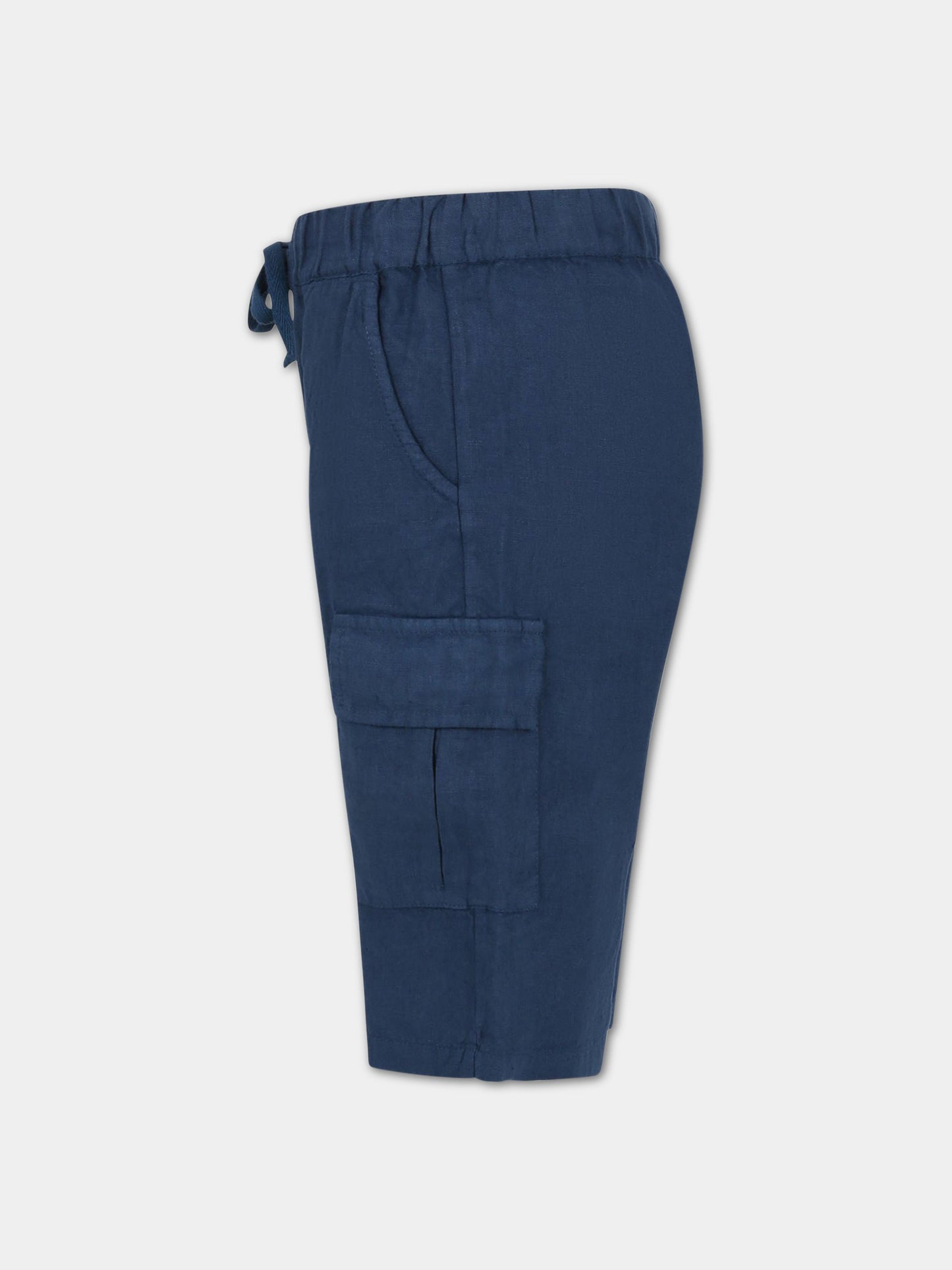 Bermuda blu per bambino in lino,Zhoe & Tobiah,LIN4 11