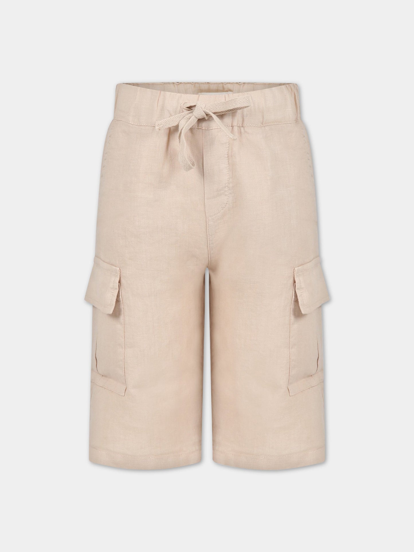 Bermuda avorio per bambino in lino,Zhoe & Tobiah,LIN4 23
