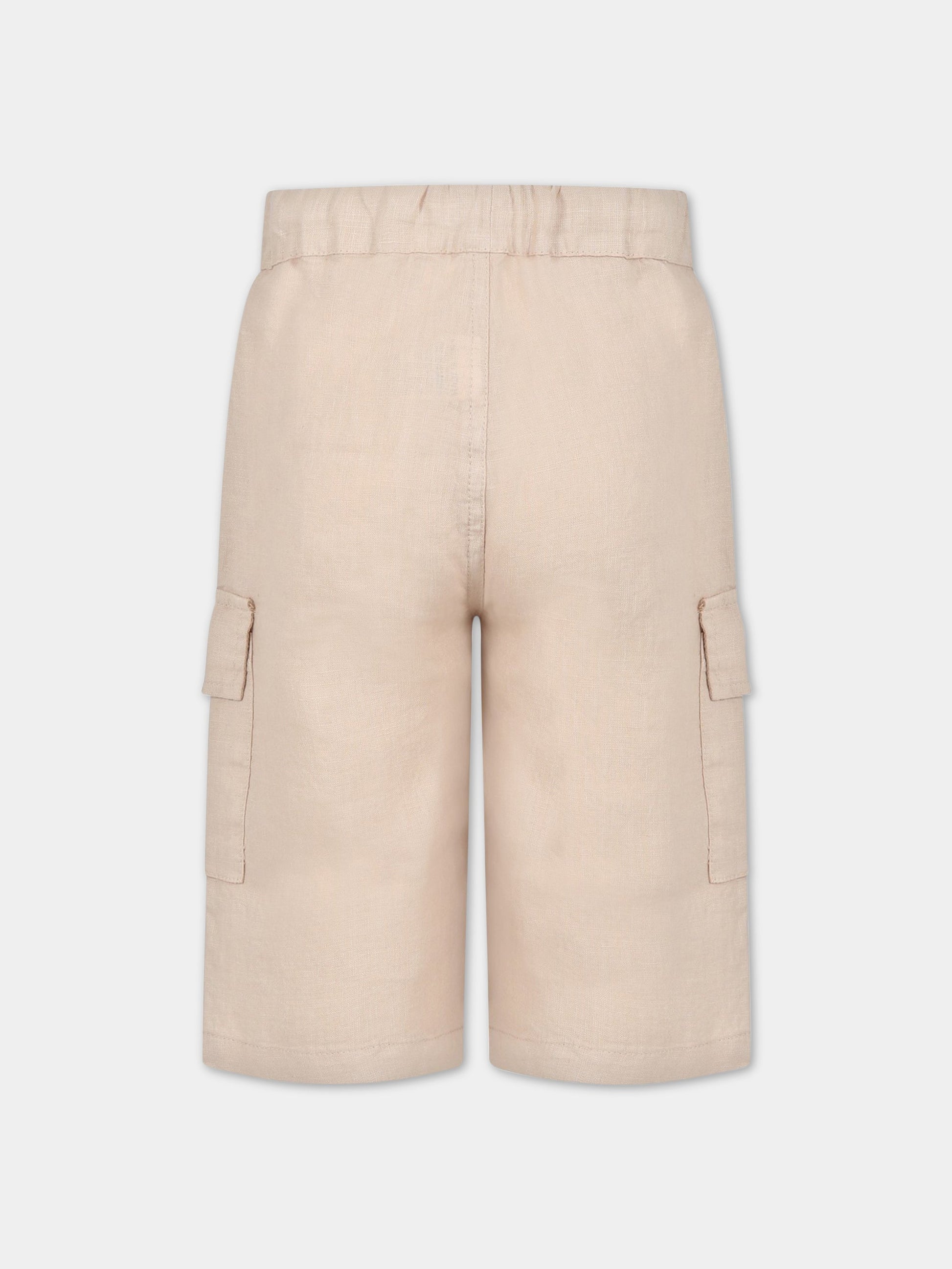 Bermuda avorio per bambino in lino,Zhoe & Tobiah,LIN4 23