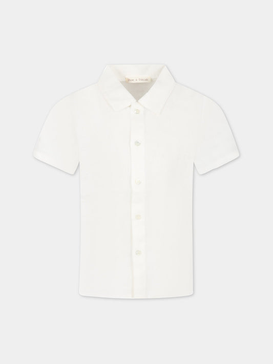 Camicia avorio per bambino in lino,Zhoe & Tobiah,LIN8 1