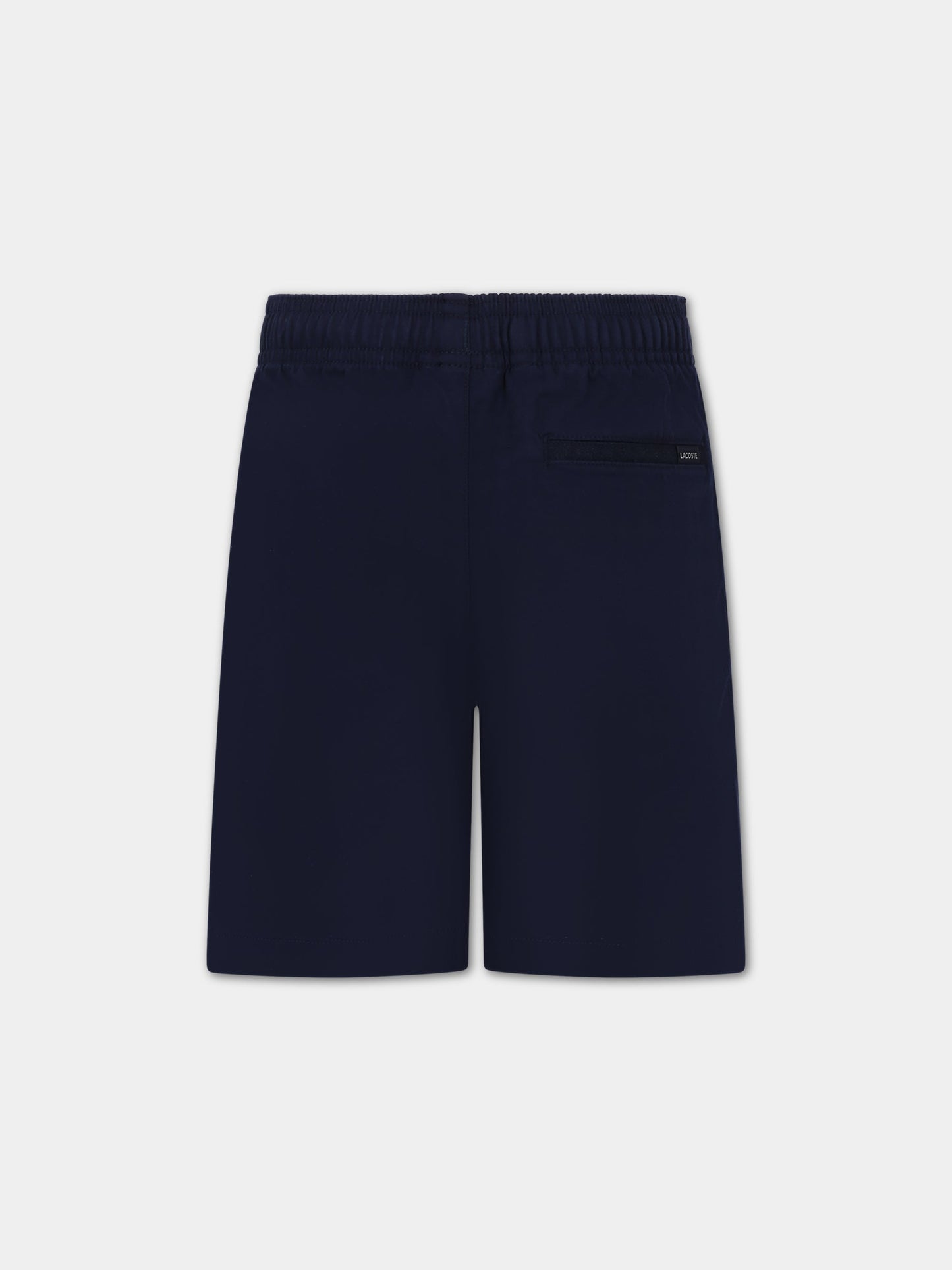 Shorts blu per bambino con iconico coccodrillo,Lacoste,FJ5242 166