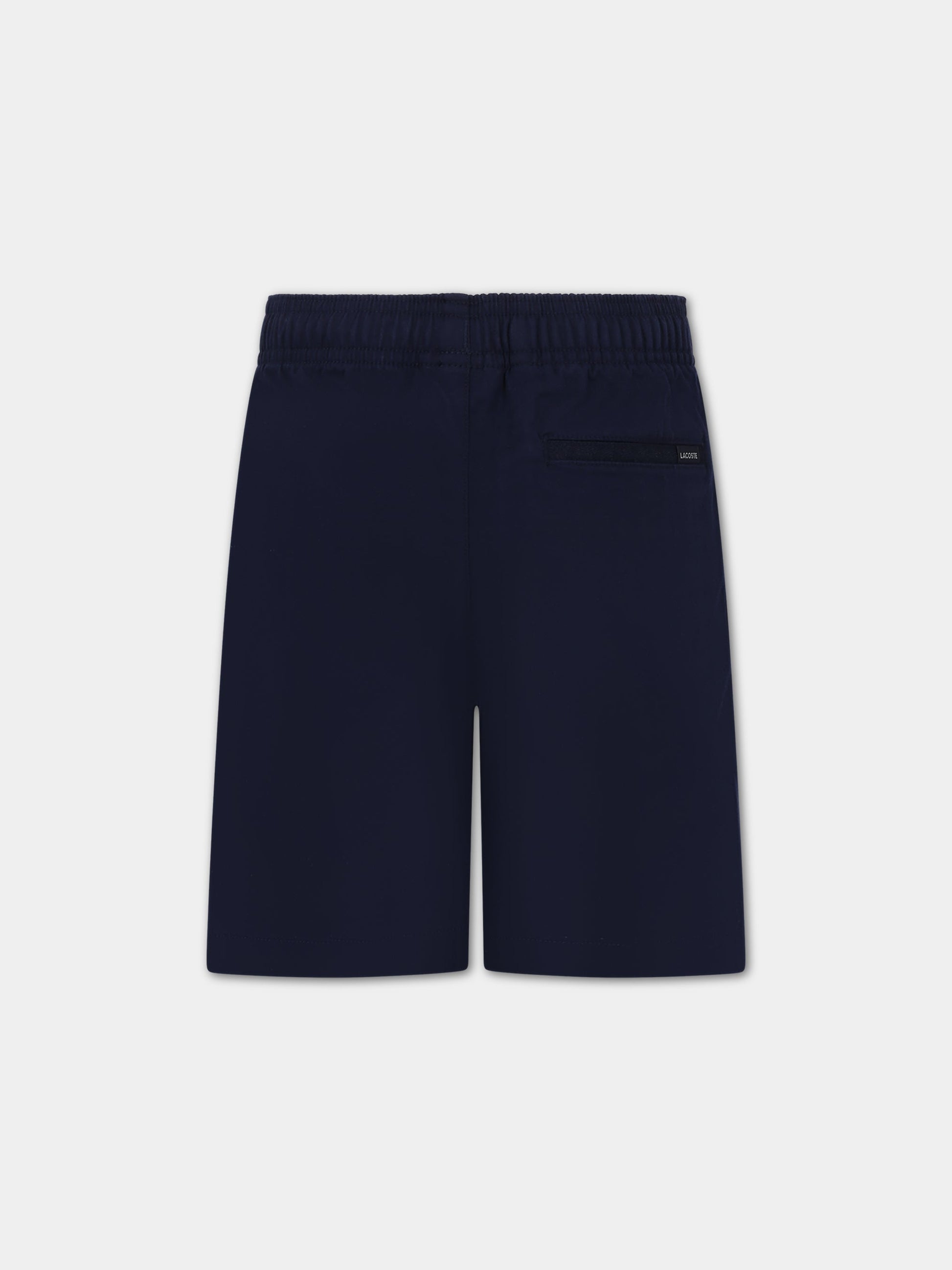 Shorts blu per bambino con iconico coccodrillo,Lacoste,FJ5242 166