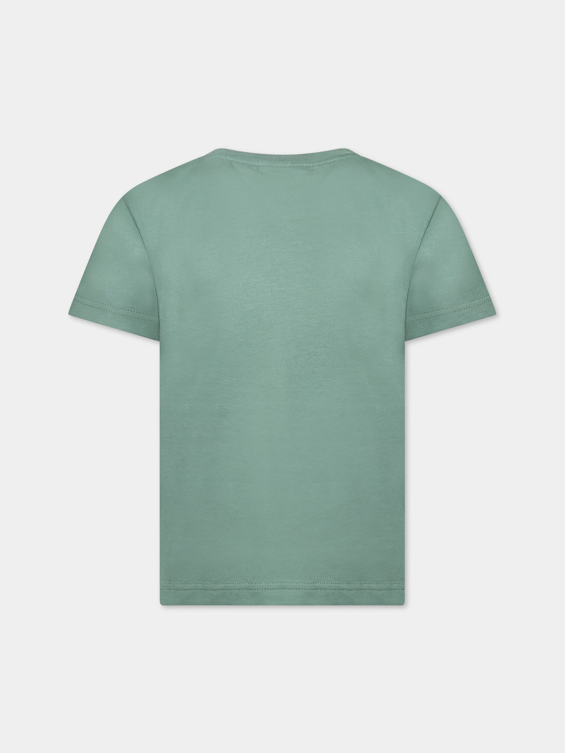 T-shirt verde per bambino con iconico coccodrillo,Lacoste,TJ1442 KX5