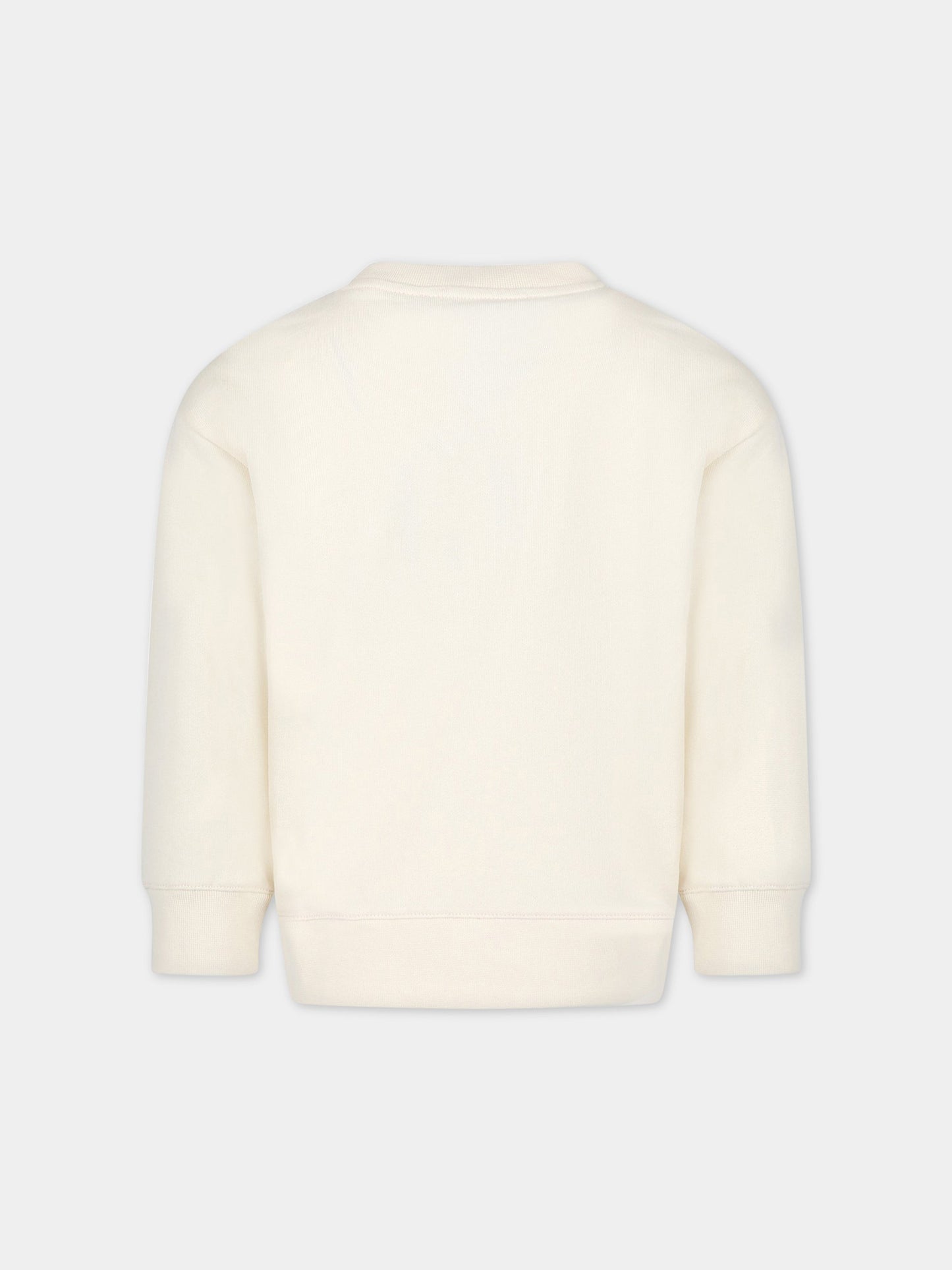 Felpa avorio per bambina con stampa,Stella Mccartney Kids,TS4D30 Z0499 106