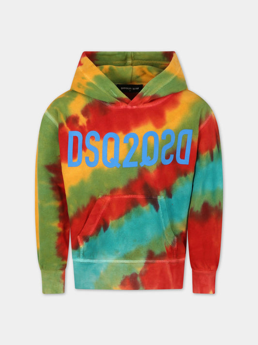 Felpa multicolor per bambino con logo,Dsquared2,DQ1621 D0A3T DQ255